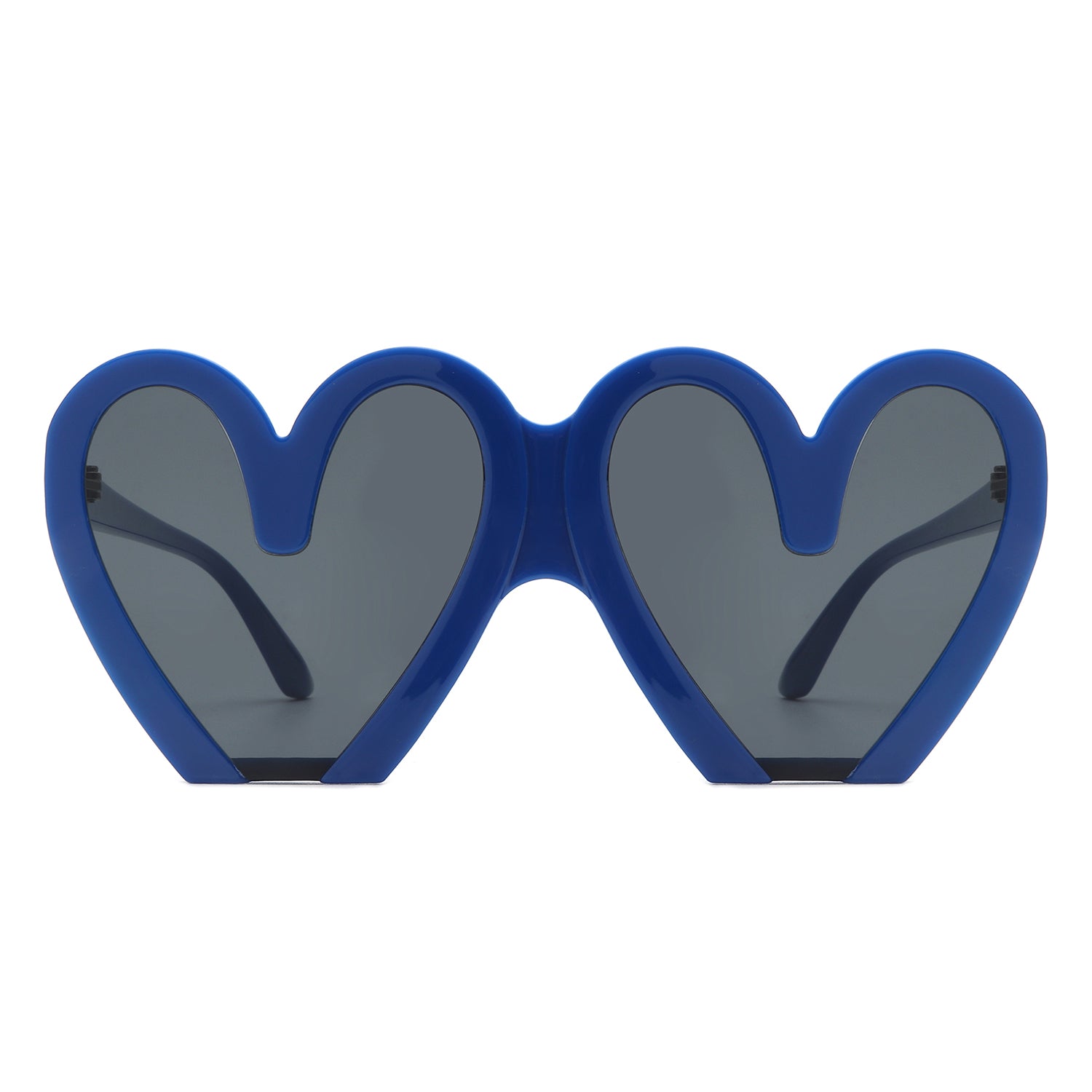 Skylette Heart Shaped Oversized Party Fashion Sunglasses with a stylish heart design and large lenses, perfect for summer events.