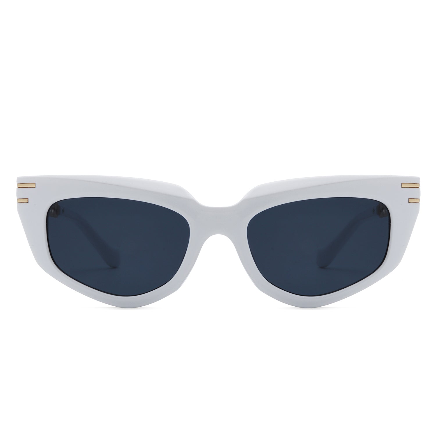 Skylight Women's Cat Eye Sunglasses featuring a chic chain link design, plastic and metal frame, and UV protection.