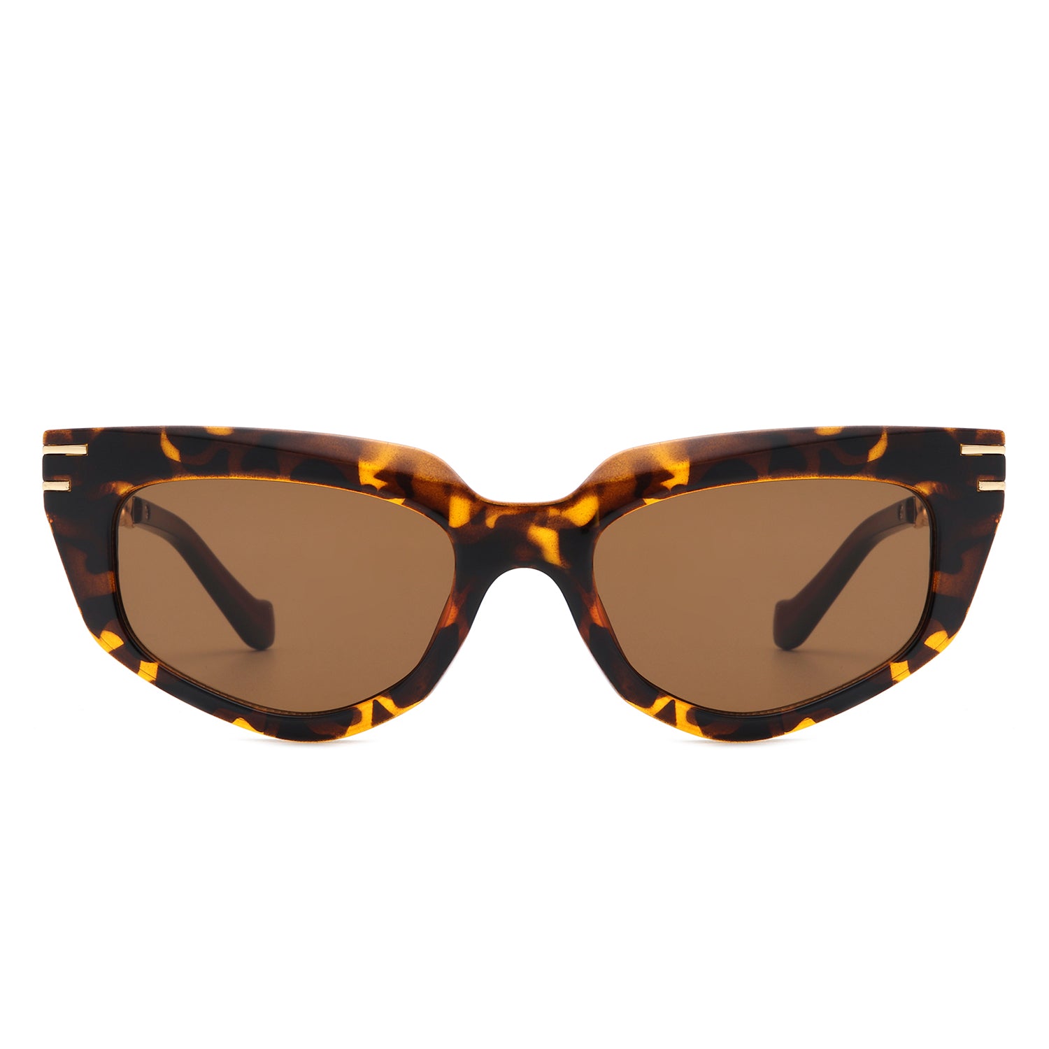 Skylight Women's Cat Eye Sunglasses featuring a chic chain link design, plastic and metal frame, and UV protection.