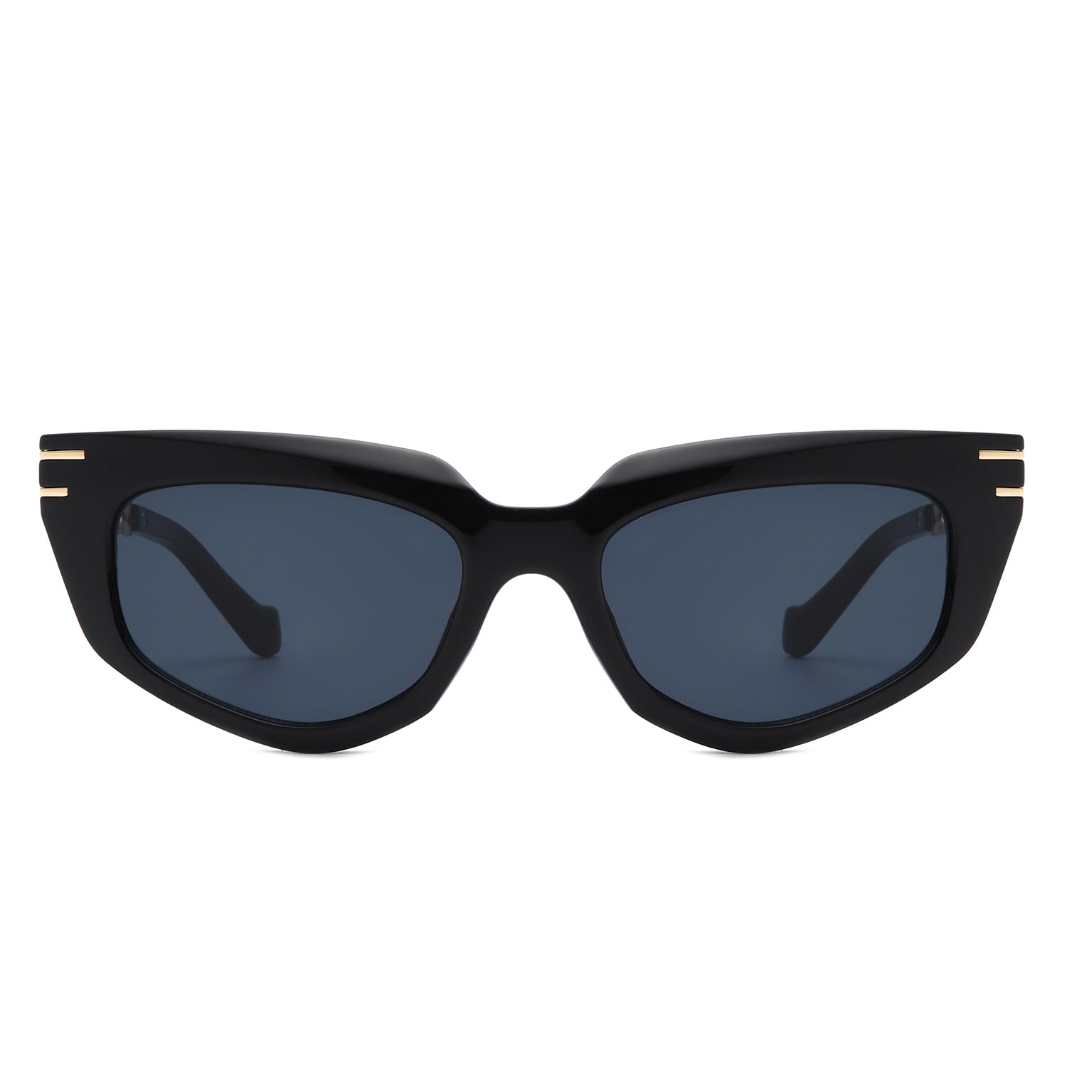 Skylight Women's Cat Eye Sunglasses featuring a chic chain link design, plastic and metal frame, and UV protection.