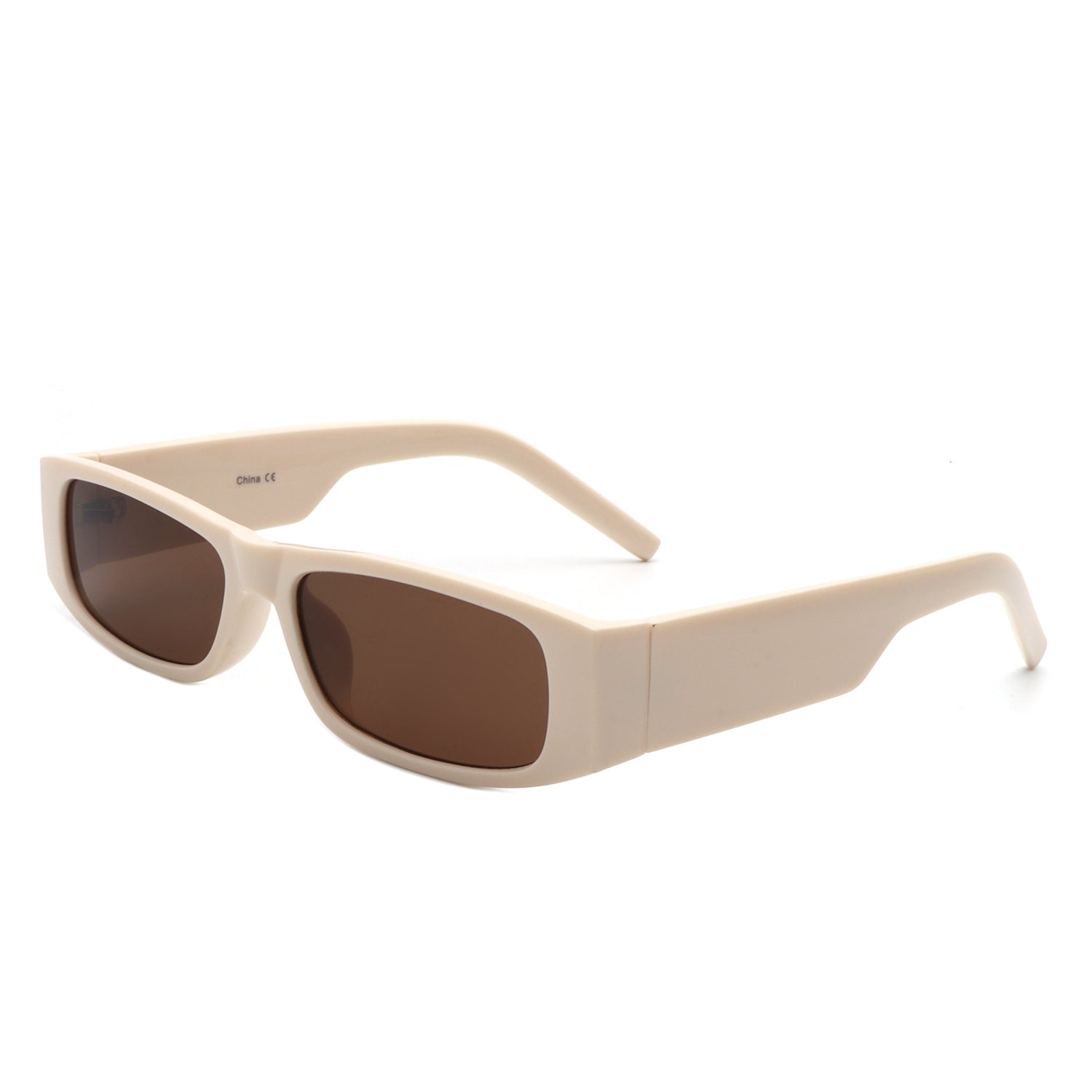 Skyrider Retro Rectangle Narrow Square Slim Sunglasses with a stylish design and UV protection features.