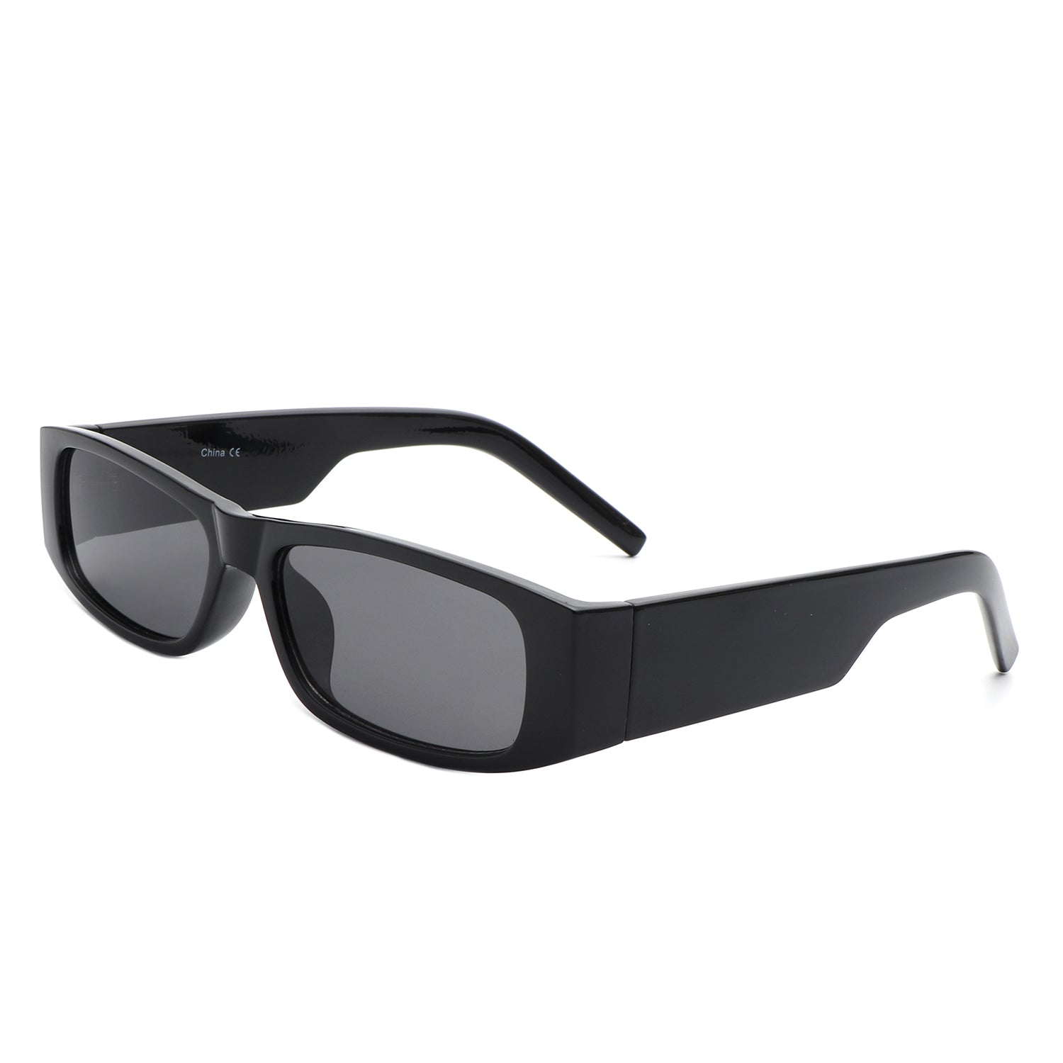 Skyrider Retro Rectangle Narrow Square Slim Sunglasses with a stylish design and UV protection features.