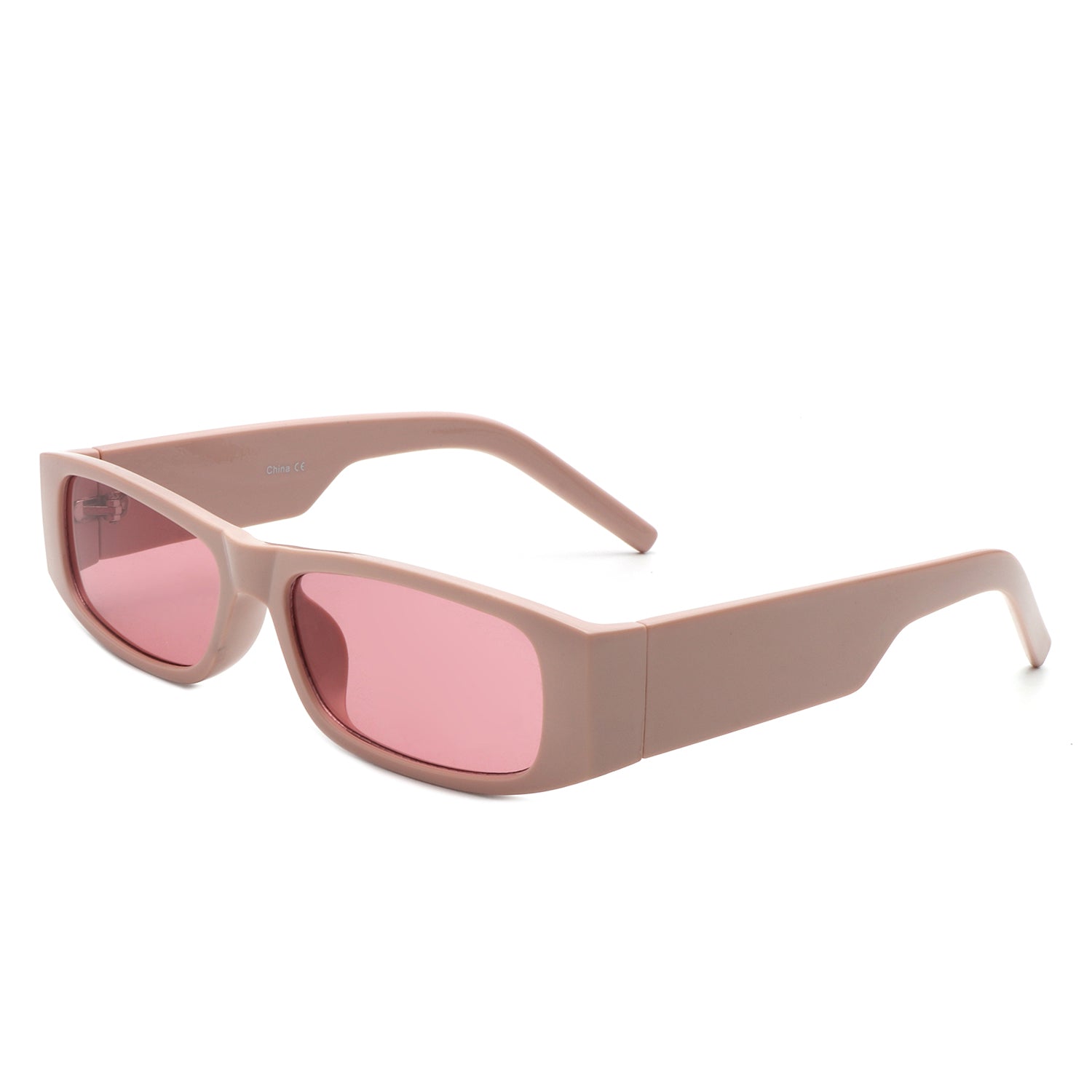 Skyrider Retro Rectangle Narrow Square Slim Sunglasses with a stylish design and UV protection features.