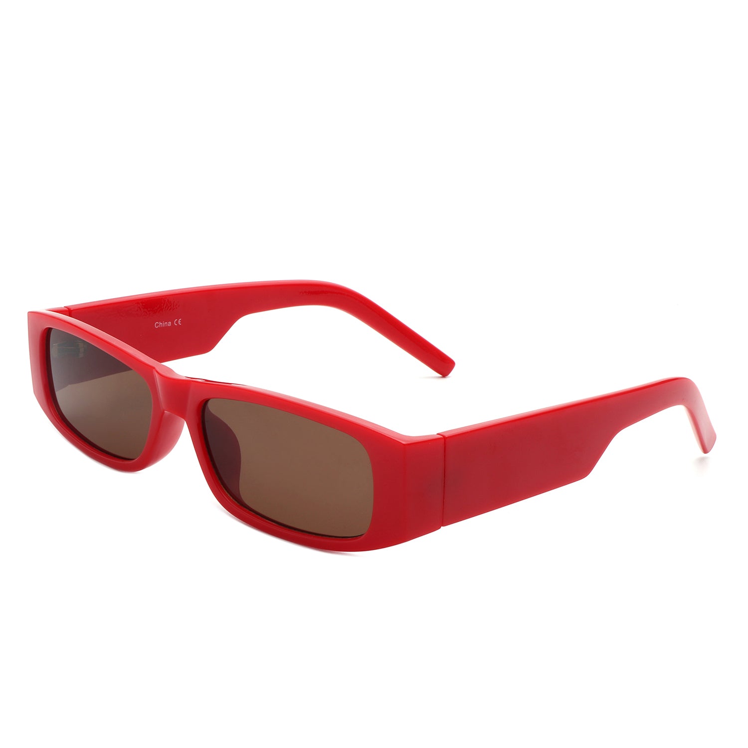 Skyrider Retro Rectangle Narrow Square Slim Sunglasses with a stylish design and UV protection features.