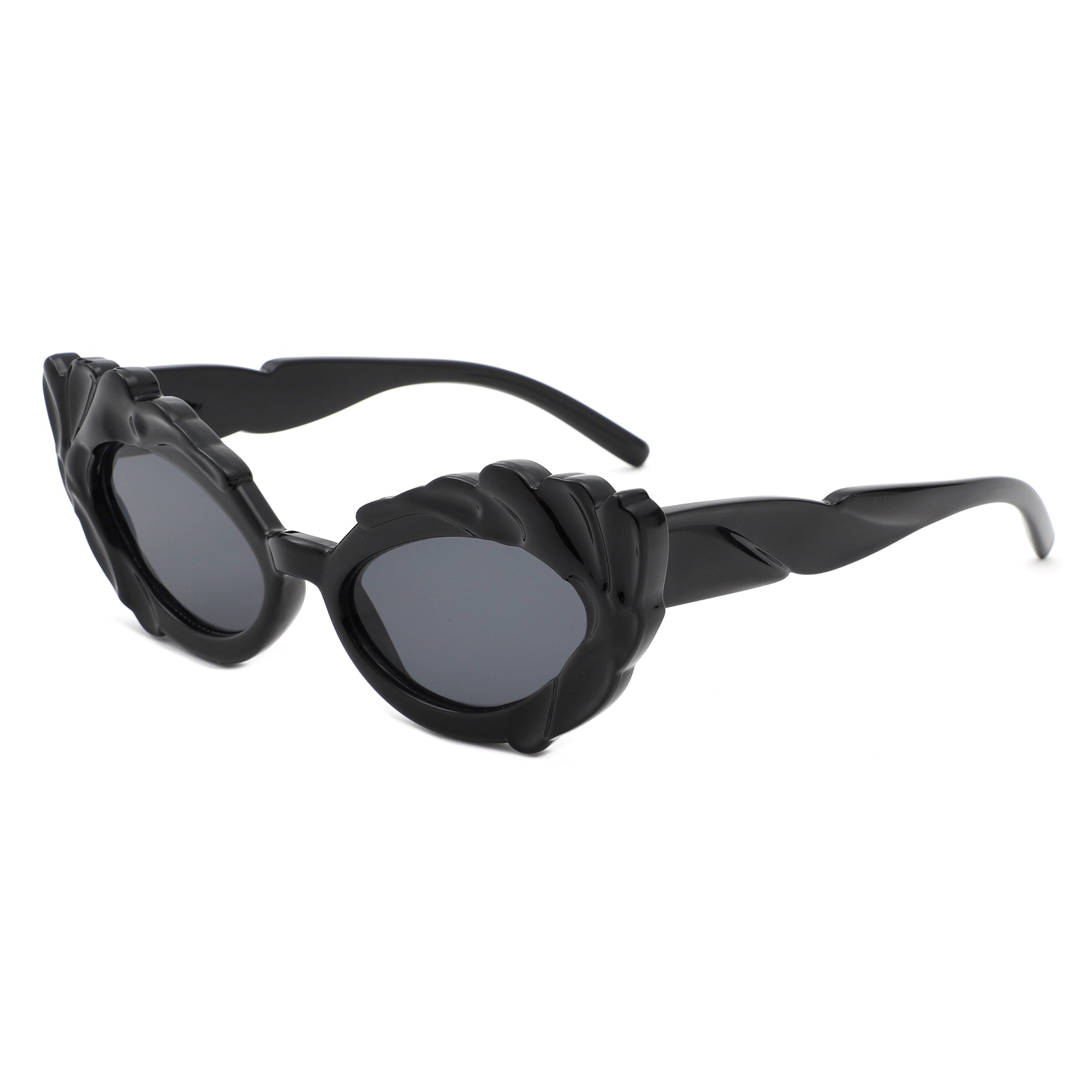 A pair of Snapp Modern Sculpted Cat Eye Women's Sunglasses with a sleek design, showcasing the upswept edges and stylish frame.