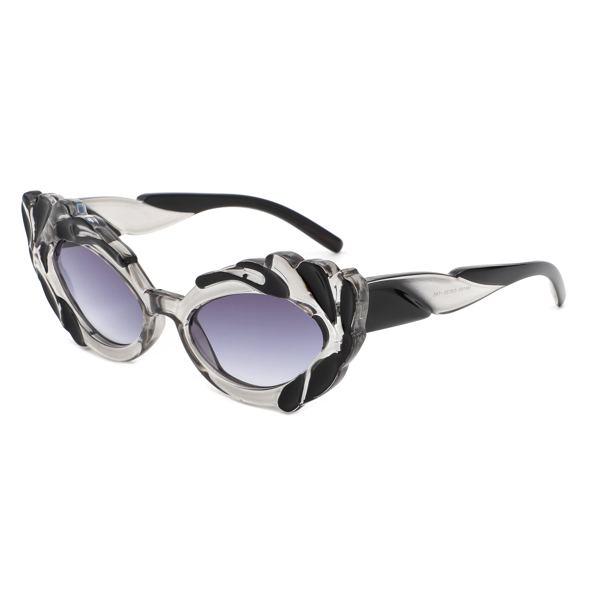 A pair of Snapp Modern Sculpted Cat Eye Women's Sunglasses with a sleek design, showcasing the upswept edges and stylish frame.