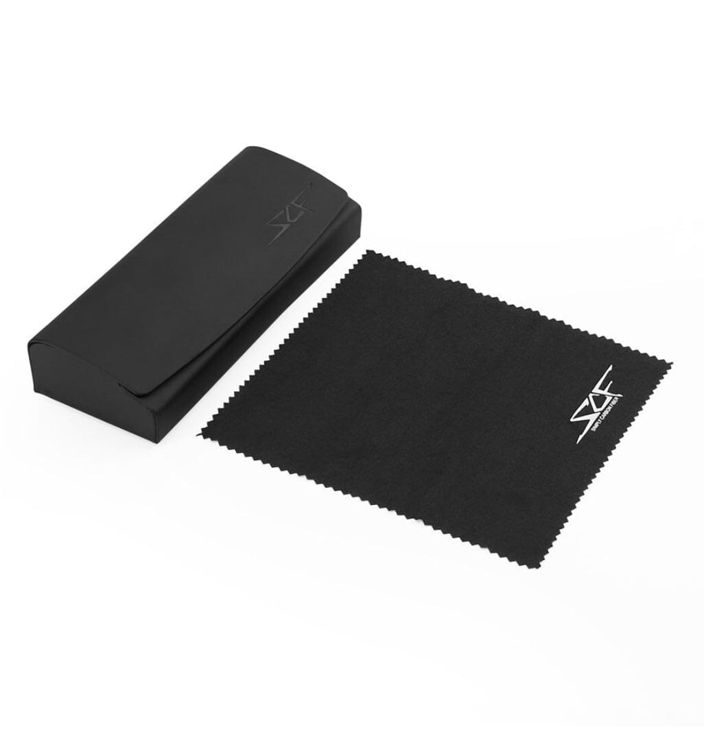 SPORT Real Carbon Fiber Sunglasses with polarized lenses and acetate frames, showcasing a modern square design.