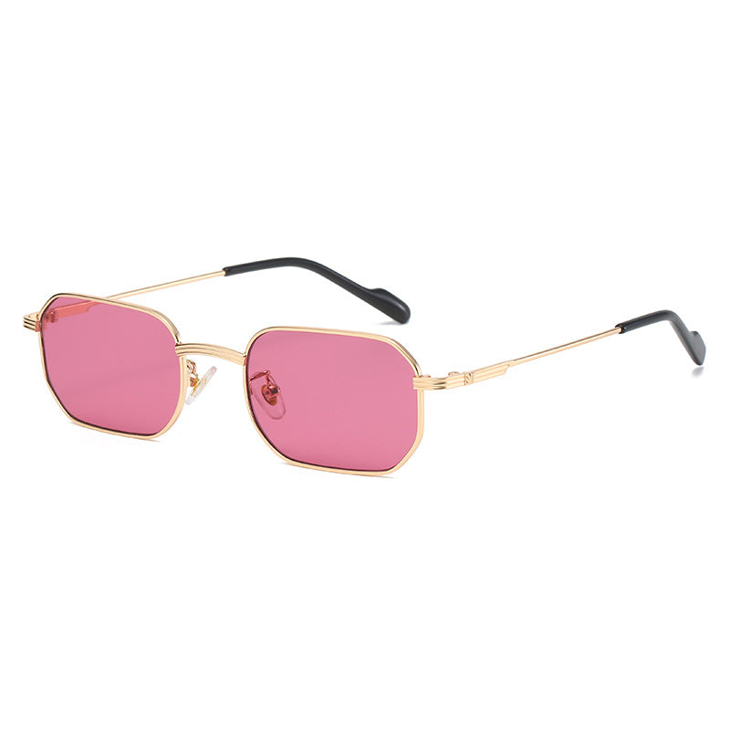 Stylish square frame sunglasses in various lens colors, showcasing a modern design suitable for both men and women.
