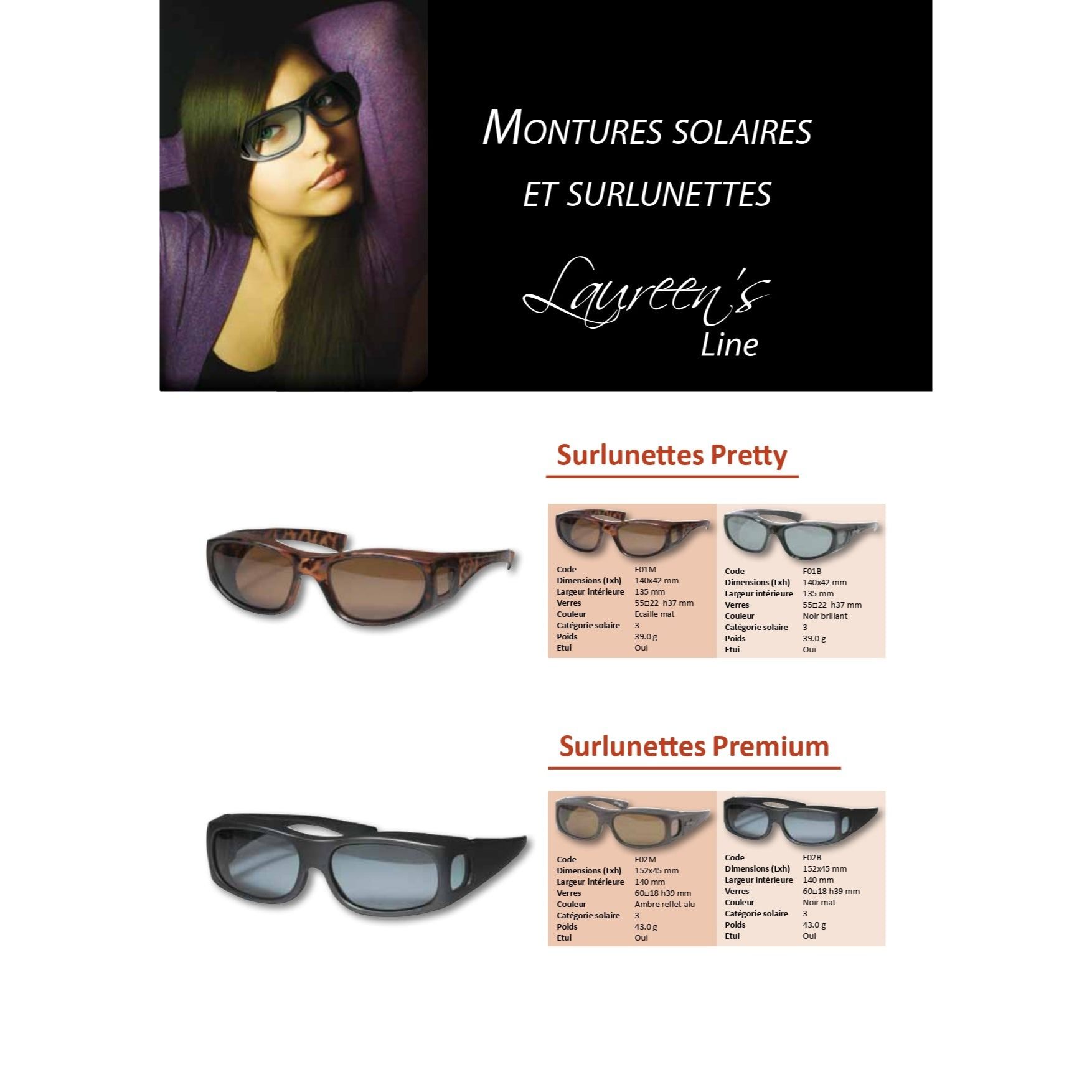 A collection of six stylish sunglasses from Sun Smith and Laureen's Line, featuring various designs in brown and black colors.