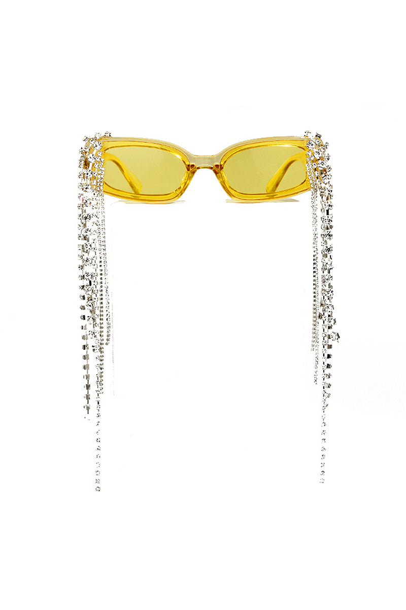 Thyria Modern Luxury Rhinestone Chi Rectangle Women's Sunglasses featuring stylish rhinestone embellishments and a chic rectangle design.