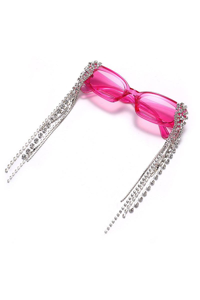 Thyria Modern Luxury Rhinestone Chi Rectangle Women's Sunglasses featuring stylish rhinestone embellishments and a chic rectangle design.