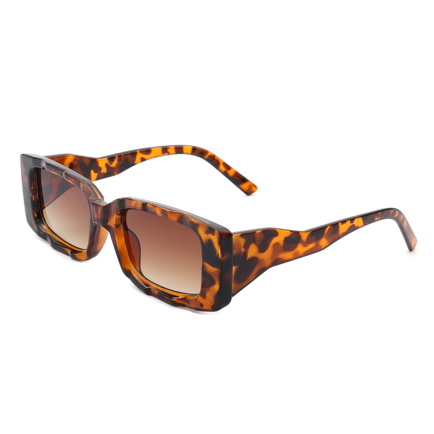 Tigrilla Rectangle Retro Flat Top Fashion Vintage Square Sunglasses with plastic frame and PC lenses, showcasing a stylish vintage design.