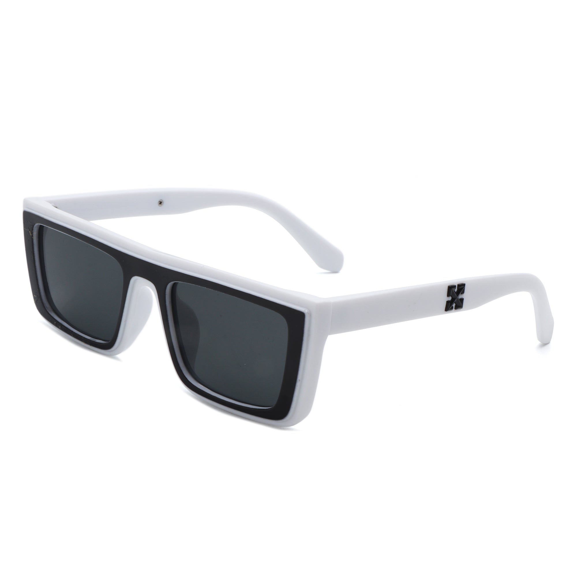 Tybalt Retro Rectangle Square Flat Top Sunglasses featuring a stylish flat top design and square frame, ideal for sun protection.