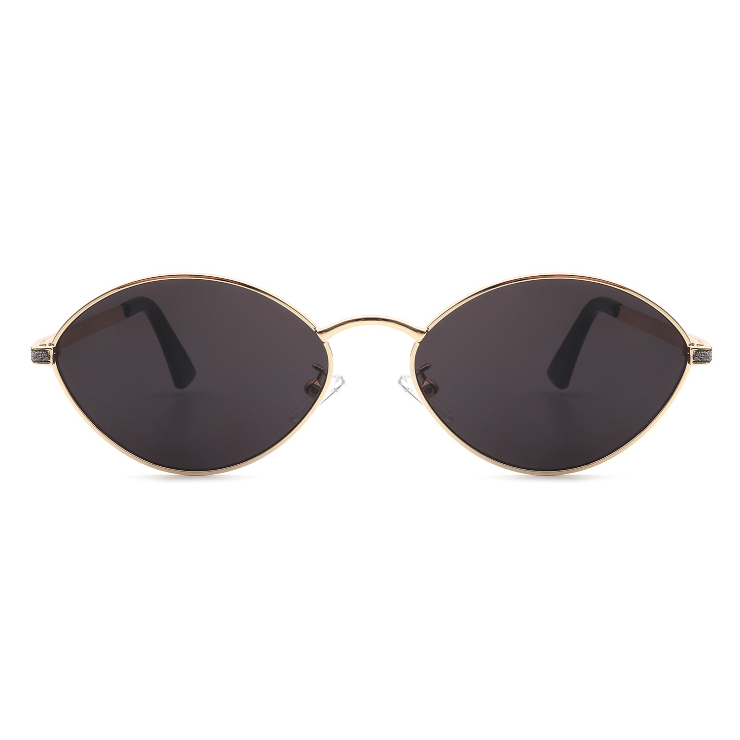 Ufril Oval Retro Geometric Round Glitter Fashion Sunglasses with a stylish design and UV protection.