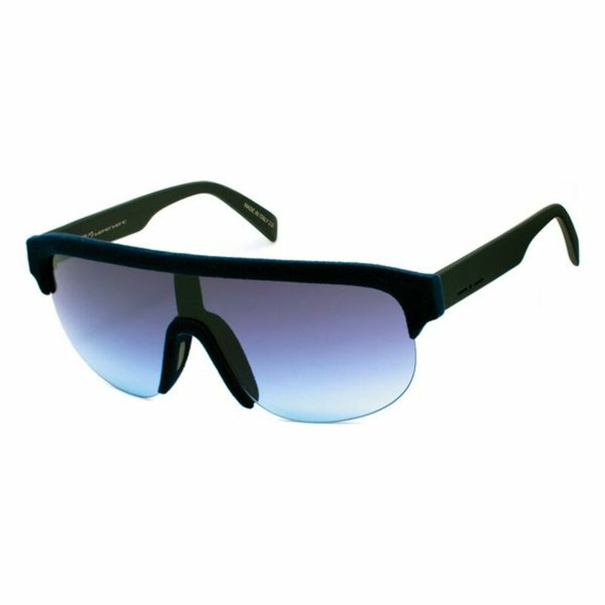 Black sunglasses with gradient lenses.
