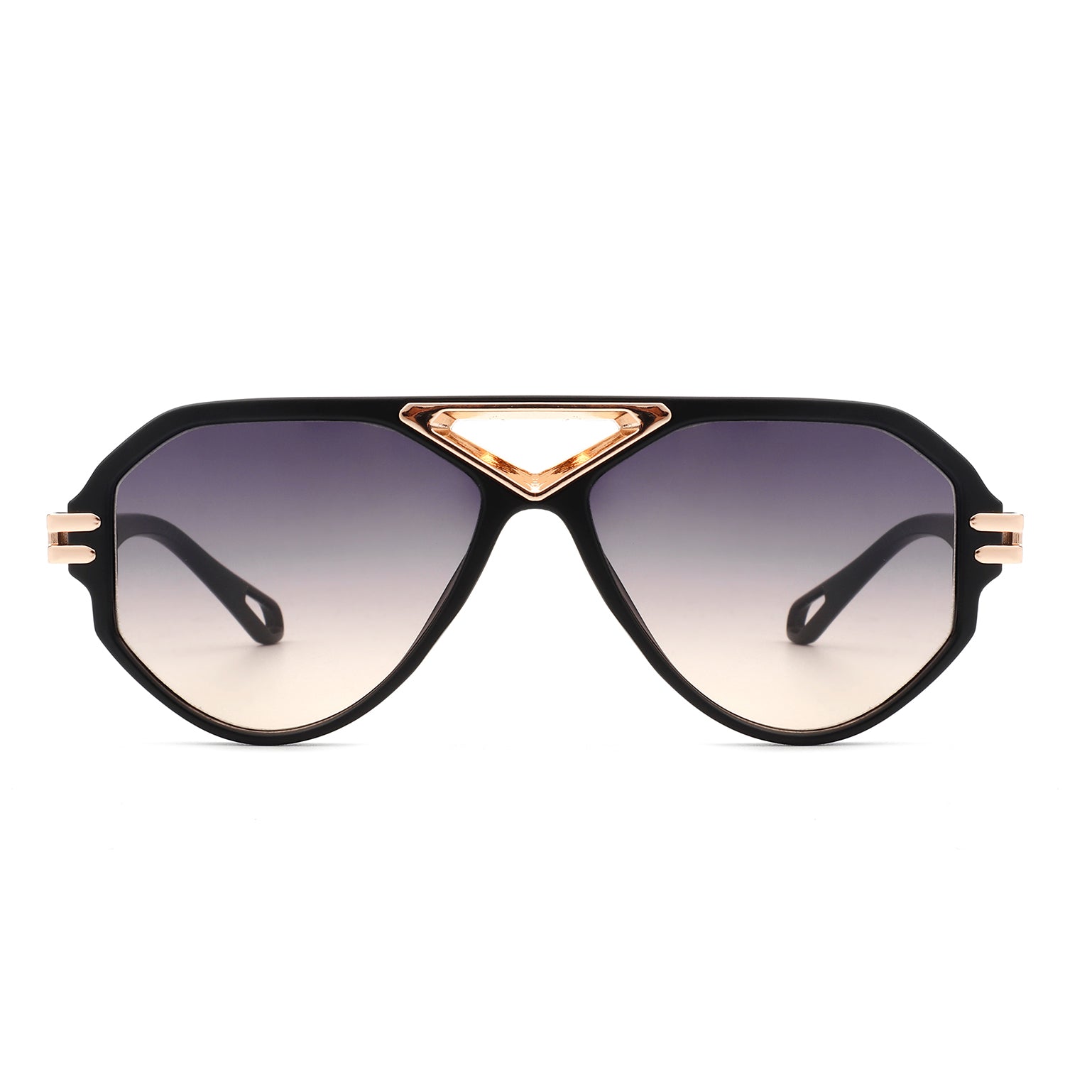 Unityth Geometric Retro Round Vintage Fashion Aviator Sunglasses with a stylish design and UV protection.