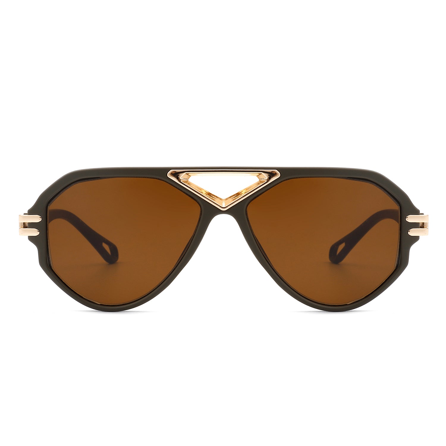 Unityth Geometric Retro Round Vintage Fashion Aviator Sunglasses with a stylish design and UV protection.