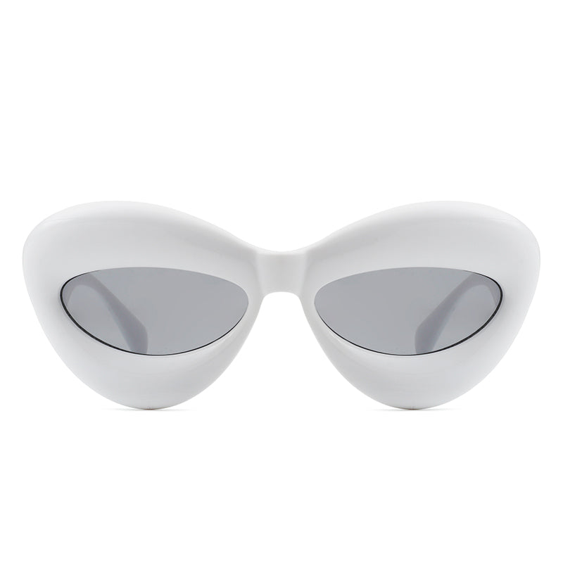 Vexa Oversized Irregular Lips Shape Women's Sunglasses with a playful lips design and thick candy-colored frame.