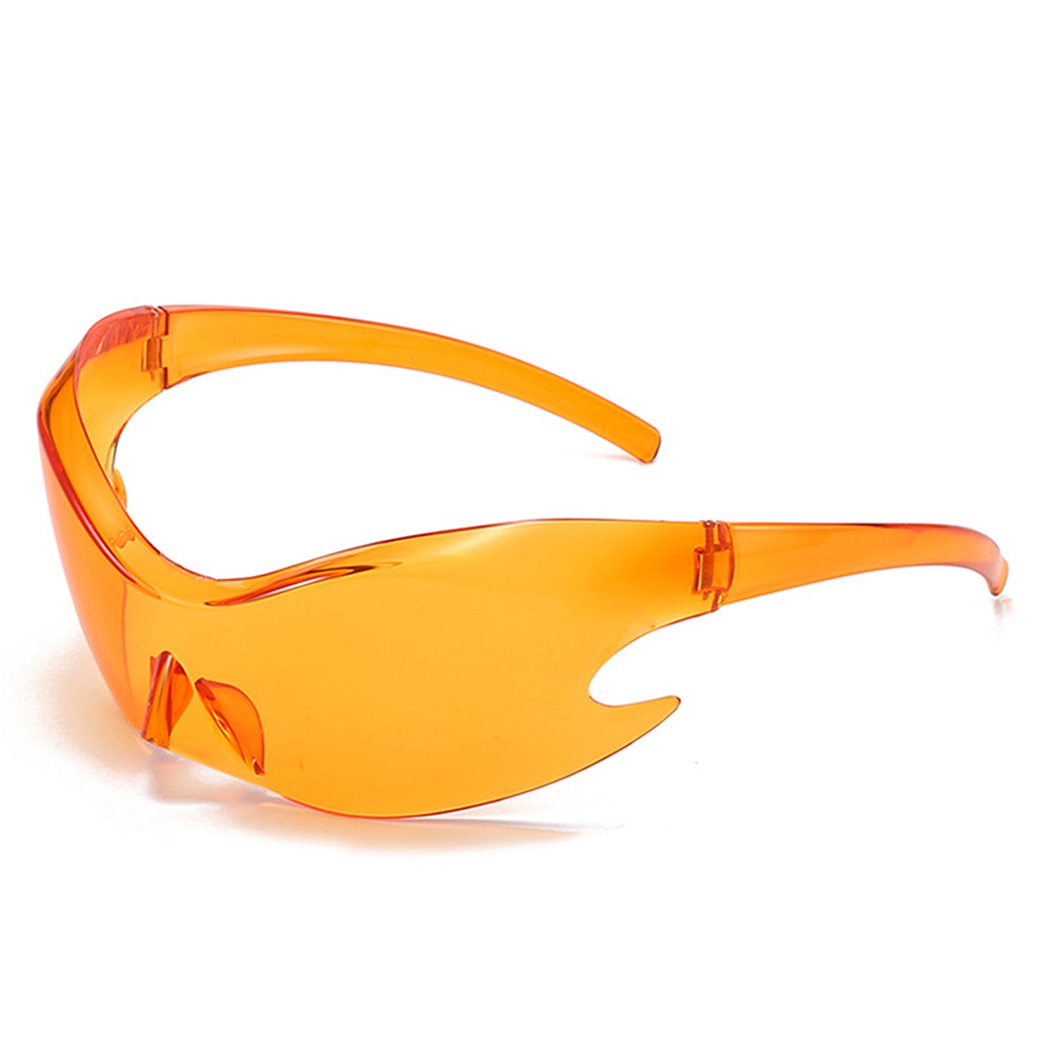 Whiestan Futuristic Mirrored Sleek Wrap Around Sports Sunglasses showcasing a stylish design with a reflective lens and a lightweight plastic frame.