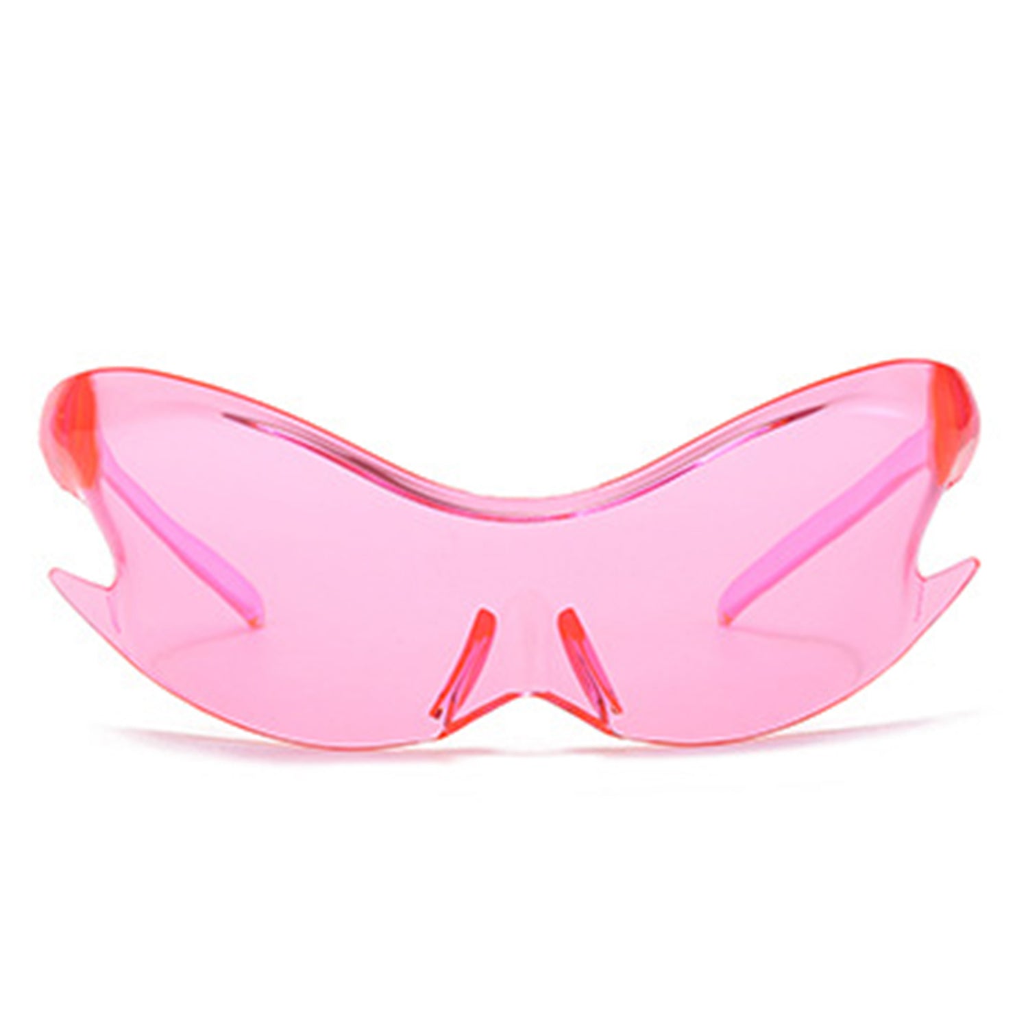 Whiestan Futuristic Mirrored Sleek Wrap Around Sports Sunglasses showcasing a stylish design with a reflective lens and a lightweight plastic frame.