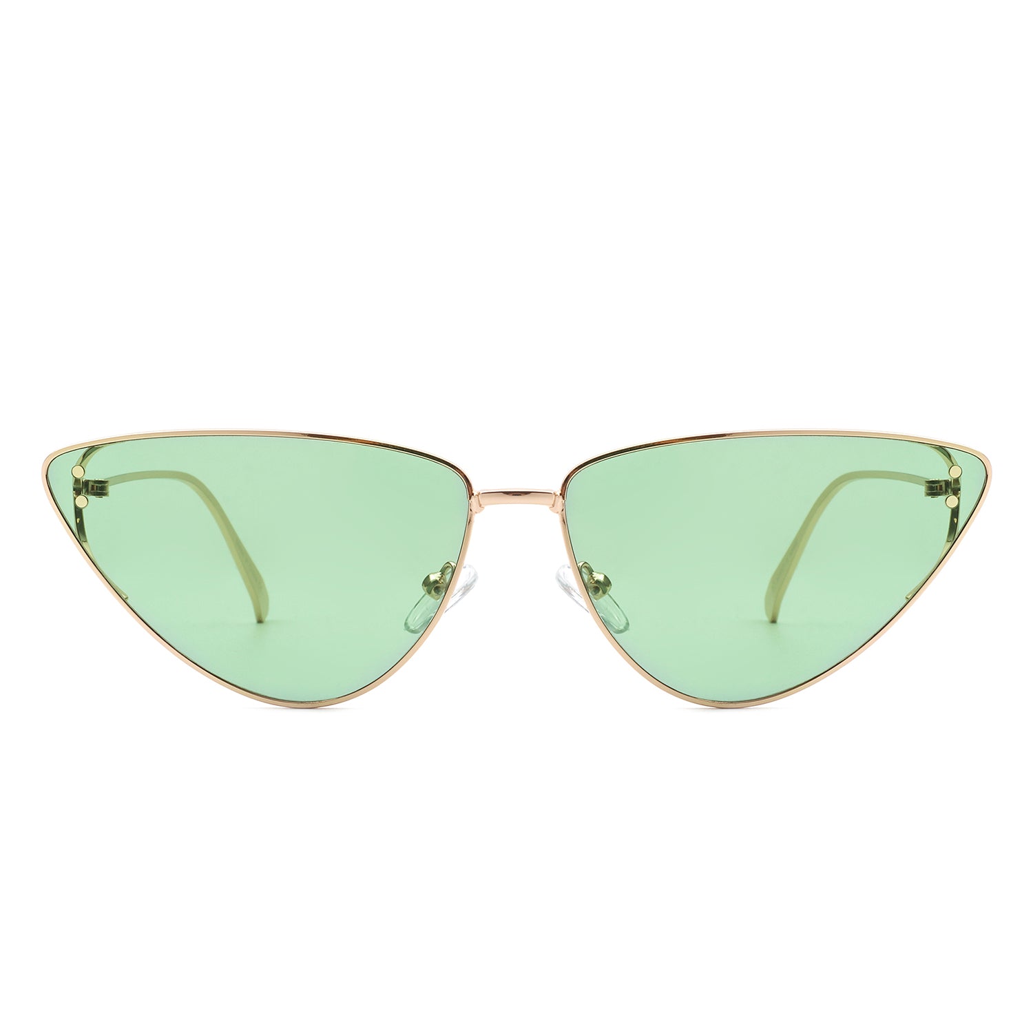 Windflow Retro Tinted Flat Lens Cat Eye Sunglasses with metal frame and tinted lenses, showcasing a vintage style.