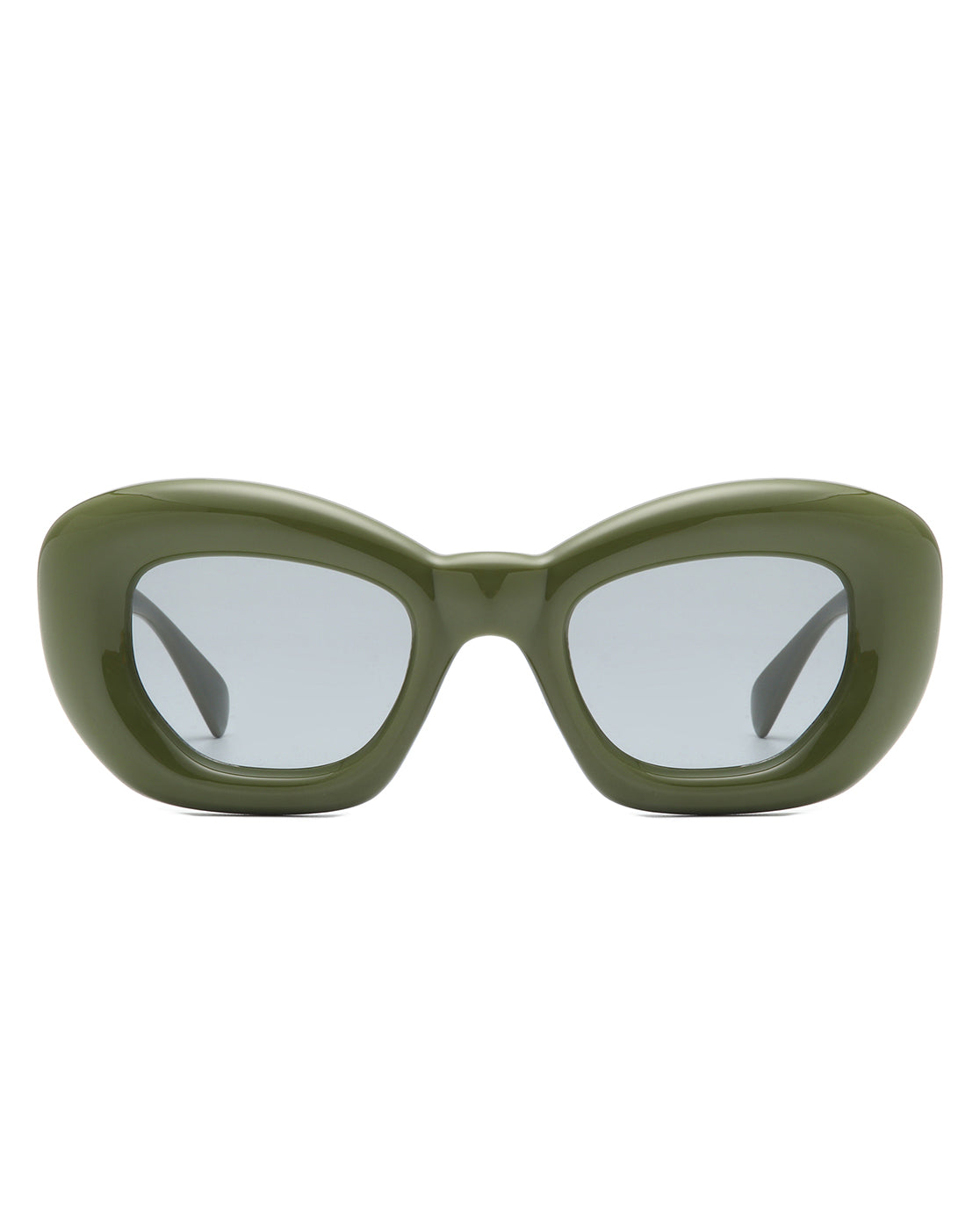 Xenith Women's Fashion Square Thick Frame Cat Eye Sunglasses in stylish packaging with microfiber cleaning cloth and pouch.