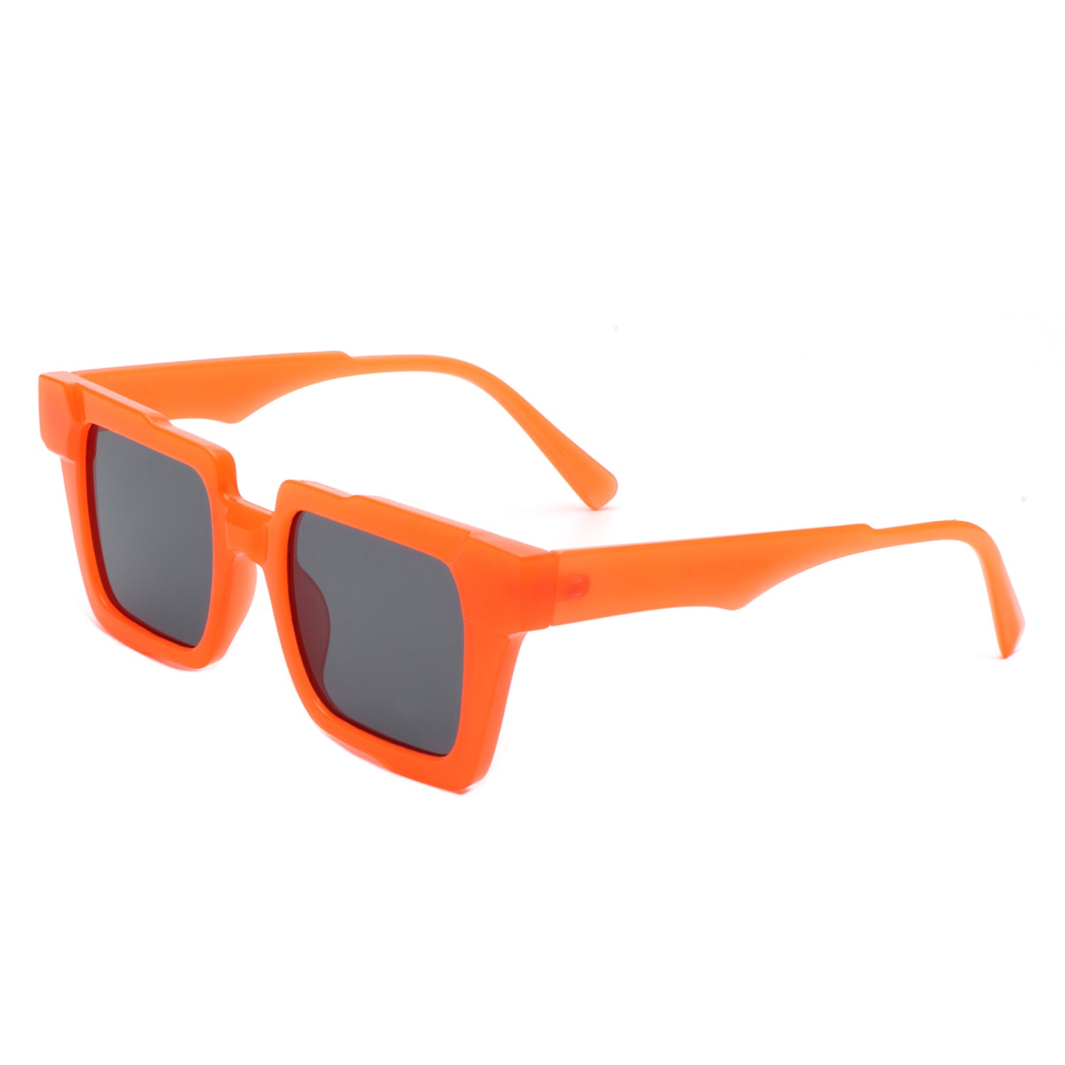 Xeno Flat Top Geometric Fashion Square Sunglasses with stylish flat top design and polycarbonate lenses, perfect for sun protection.