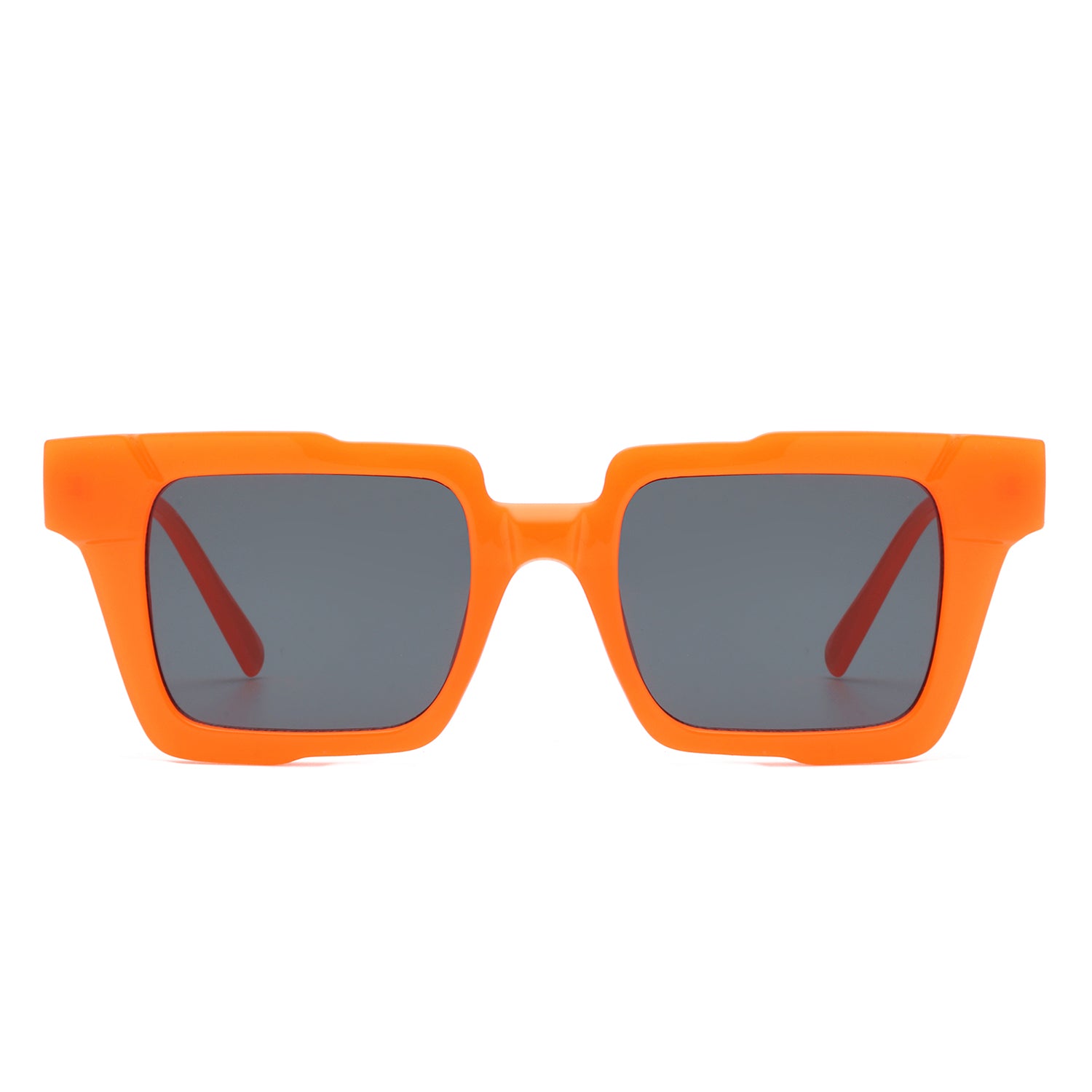 Xeno Flat Top Geometric Fashion Square Sunglasses with stylish flat top design and polycarbonate lenses, perfect for sun protection.