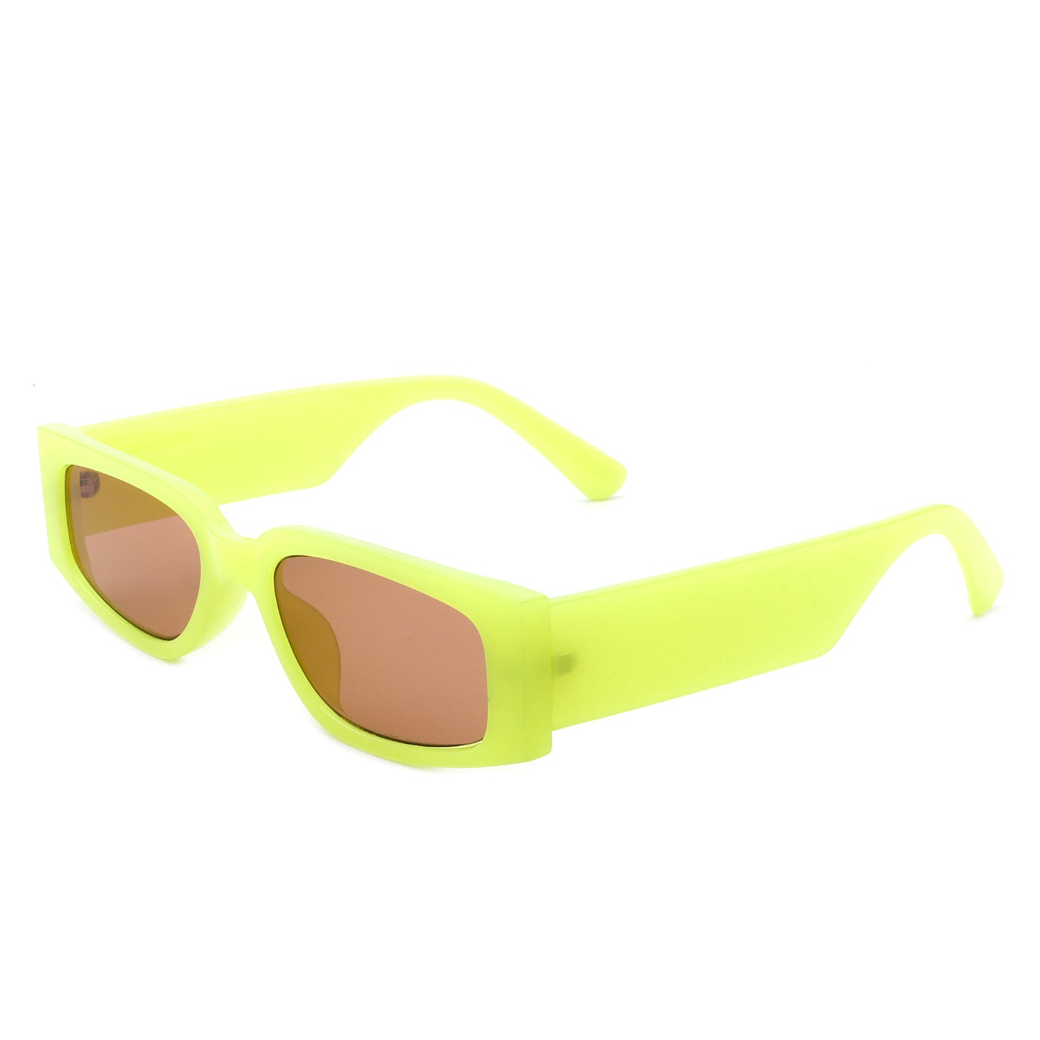 Xenotica Rectangle Narrow Retro Slim Vintage Square Sunglasses in assorted colors with a stylish design.