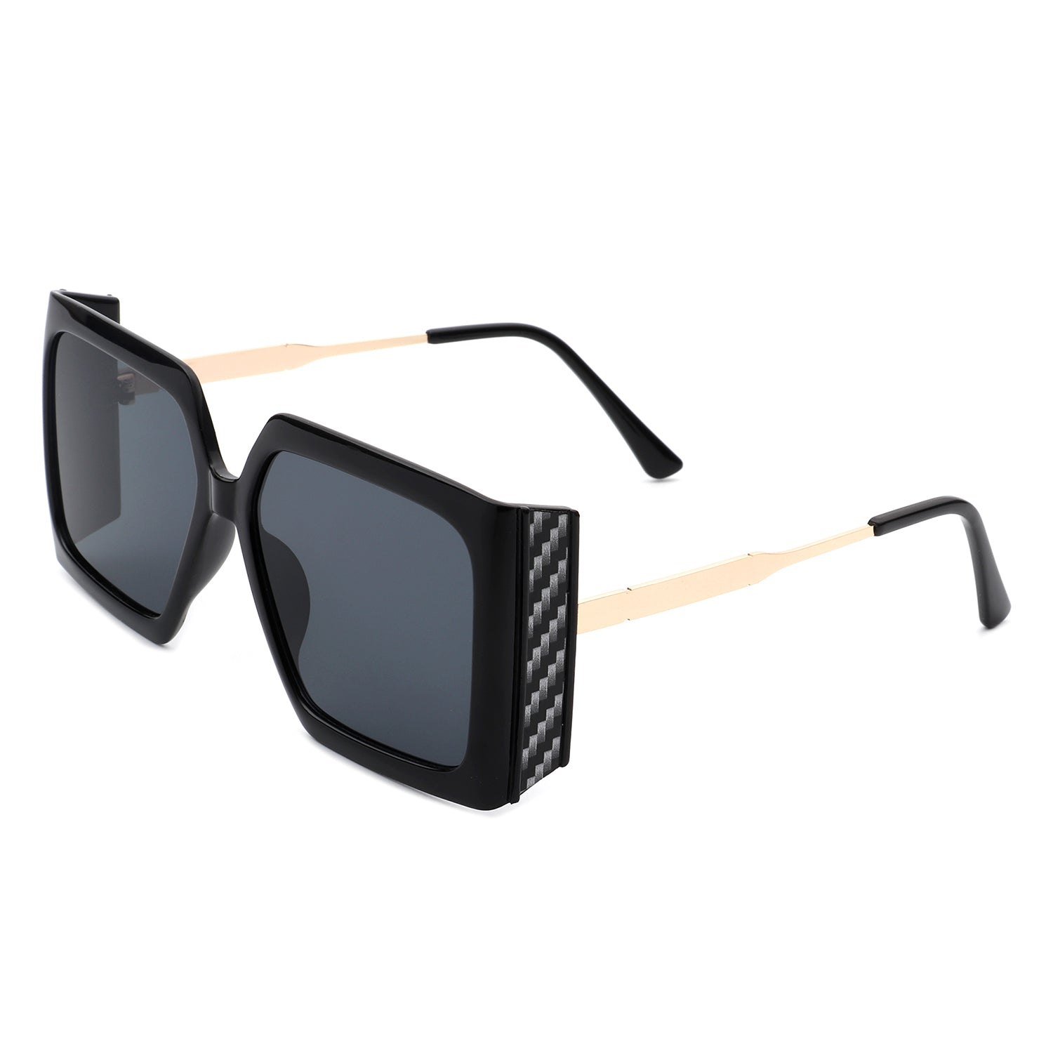 Yellowra Women Oversize Retro Square Large Fashion Sunglasses with a stylish design, featuring a metal and plastic frame and large lenses.