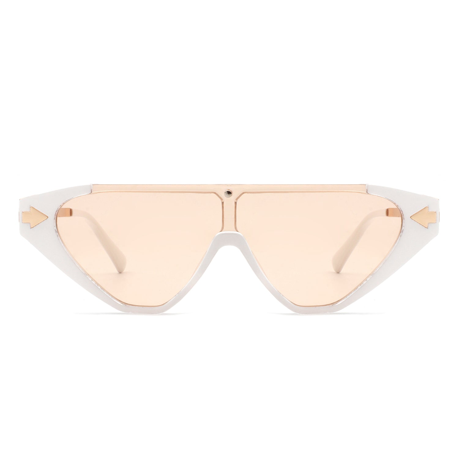 Zedillia Triangle Mod Irregular Fashion Vintage Geometric Retro Sunglasses with a unique design, showcasing a blend of plastic and metal materials.