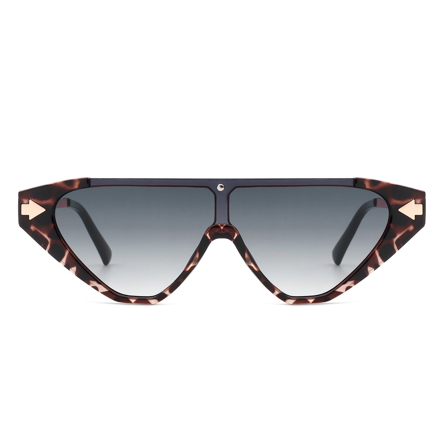 Zedillia Triangle Mod Irregular Fashion Vintage Geometric Retro Sunglasses with a unique design, showcasing a blend of plastic and metal materials.