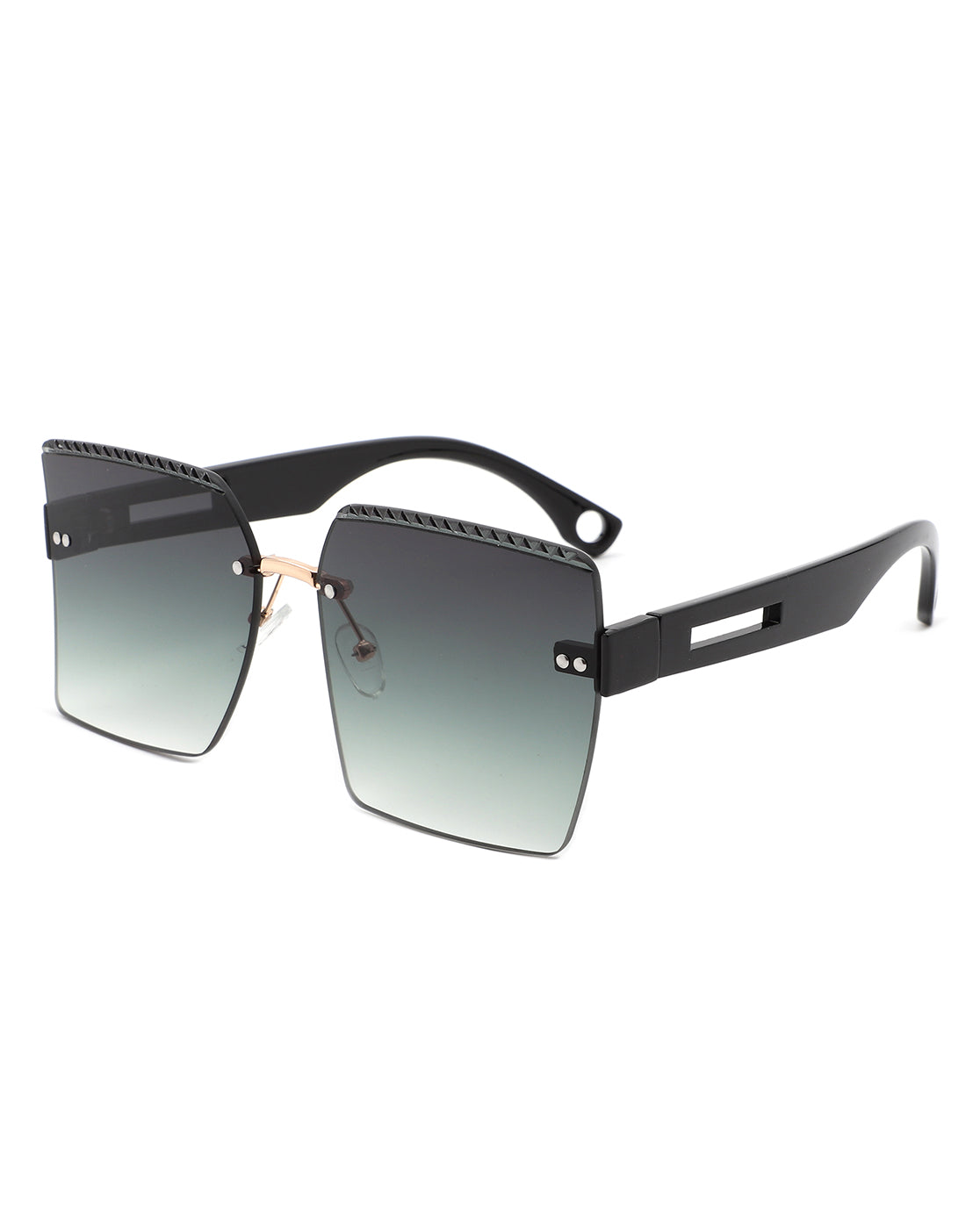 Zephyr oversized tinted curved lens square fashion sunglasses with a stylish design, showcasing their unique curvature and large lenses.