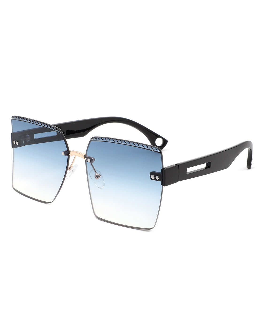 Zephyr oversized tinted curved lens square fashion sunglasses with a stylish design, showcasing their unique curvature and large lenses.