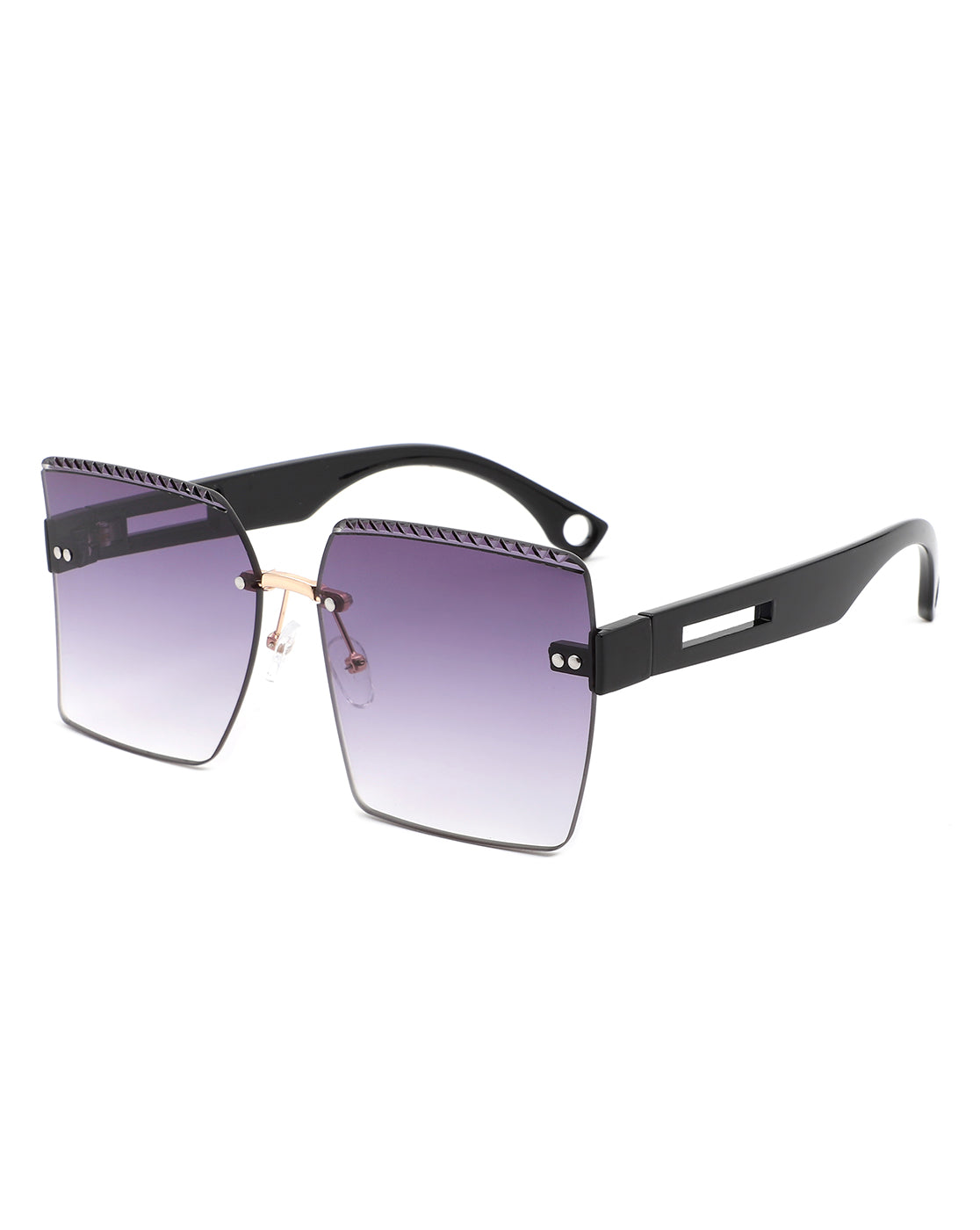 Zephyr oversized tinted curved lens square fashion sunglasses with a stylish design, showcasing their unique curvature and large lenses.