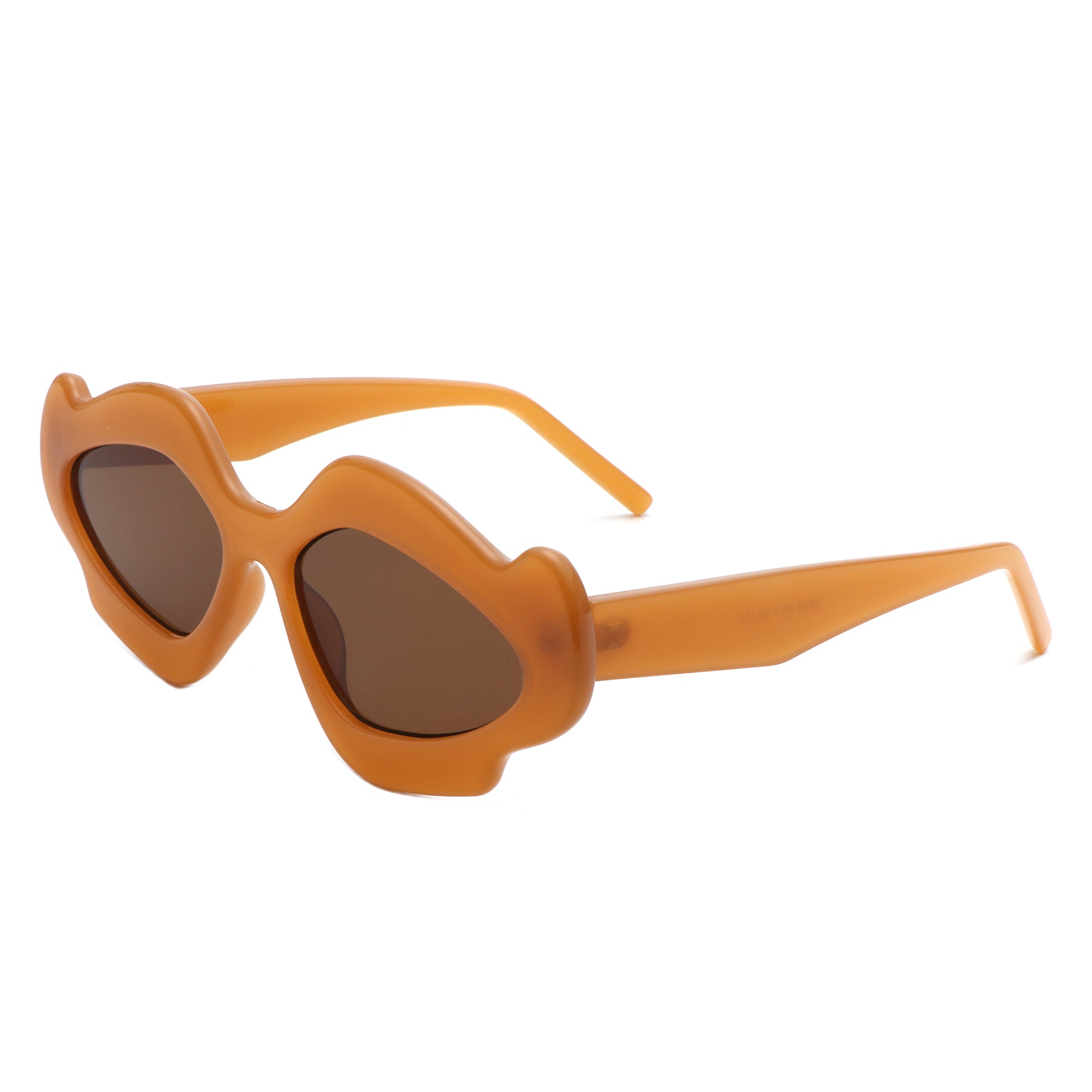 Zyrith Geometric Wavy Designed Women's Sunglasses featuring a unique wavy frame and stylish polycarbonate lenses.