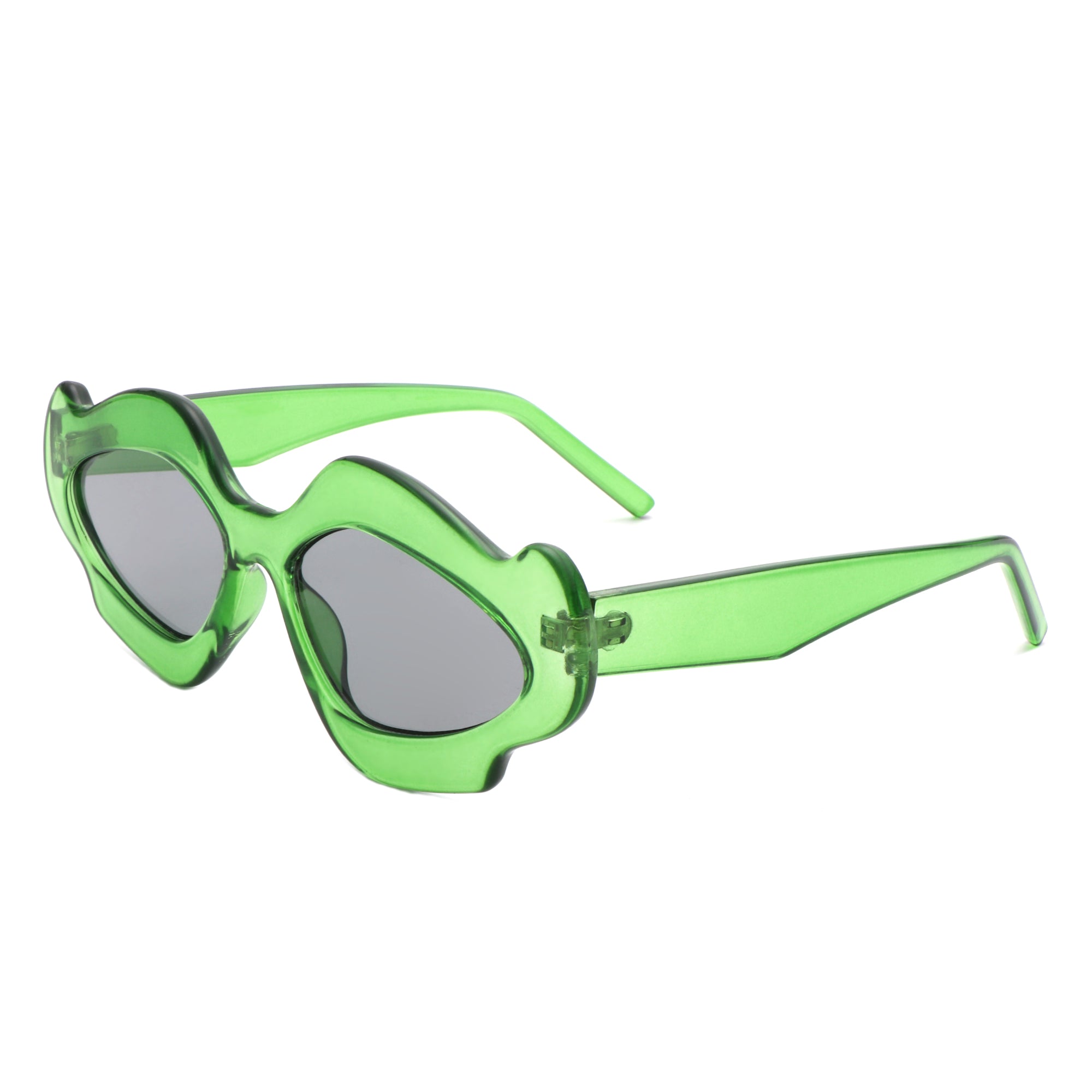 Zyrith Geometric Wavy Designed Women's Sunglasses featuring a unique wavy frame and stylish polycarbonate lenses.
