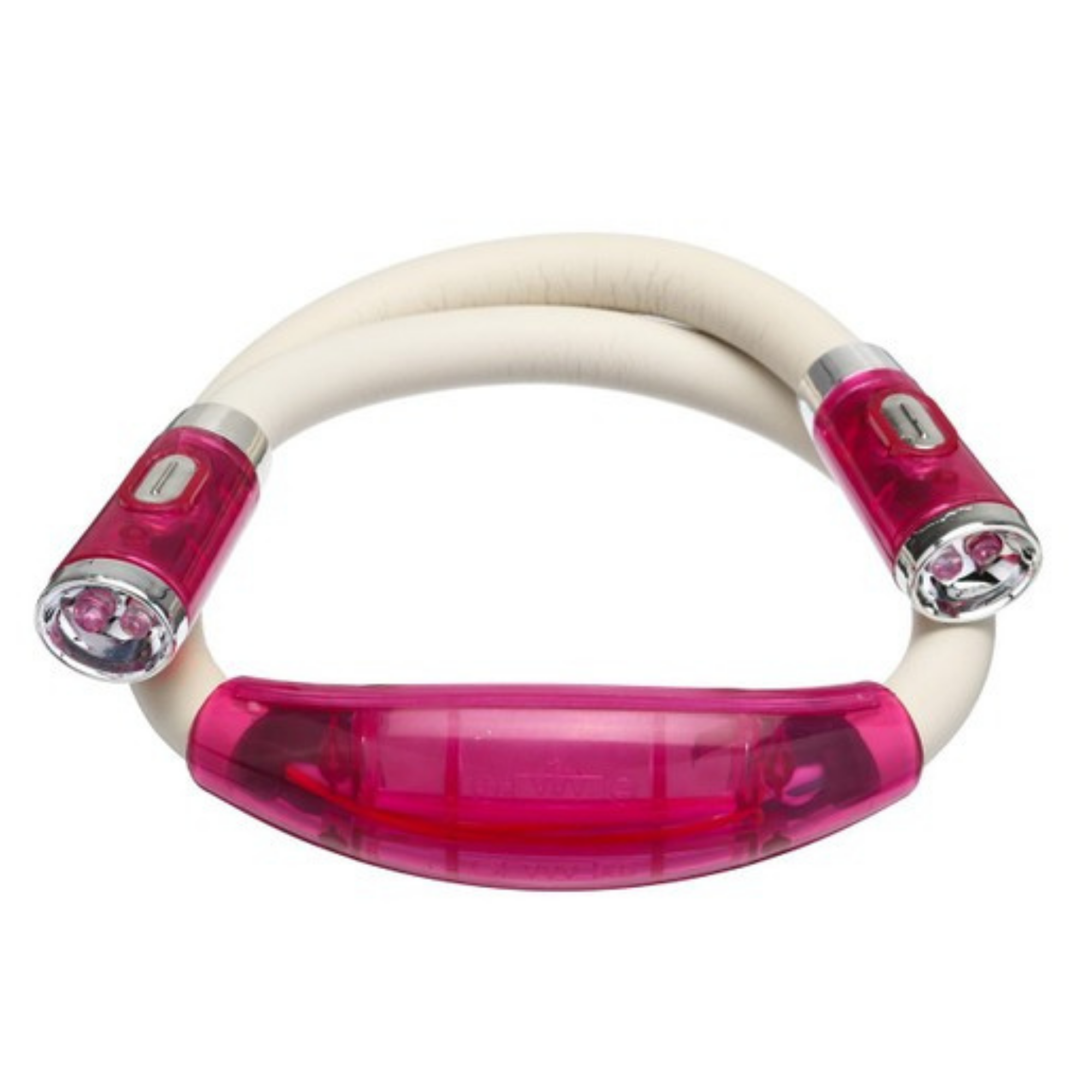 Hands-Free LED Flexible Neck Light worn around the neck, showcasing its flexible design and bright LED lights.