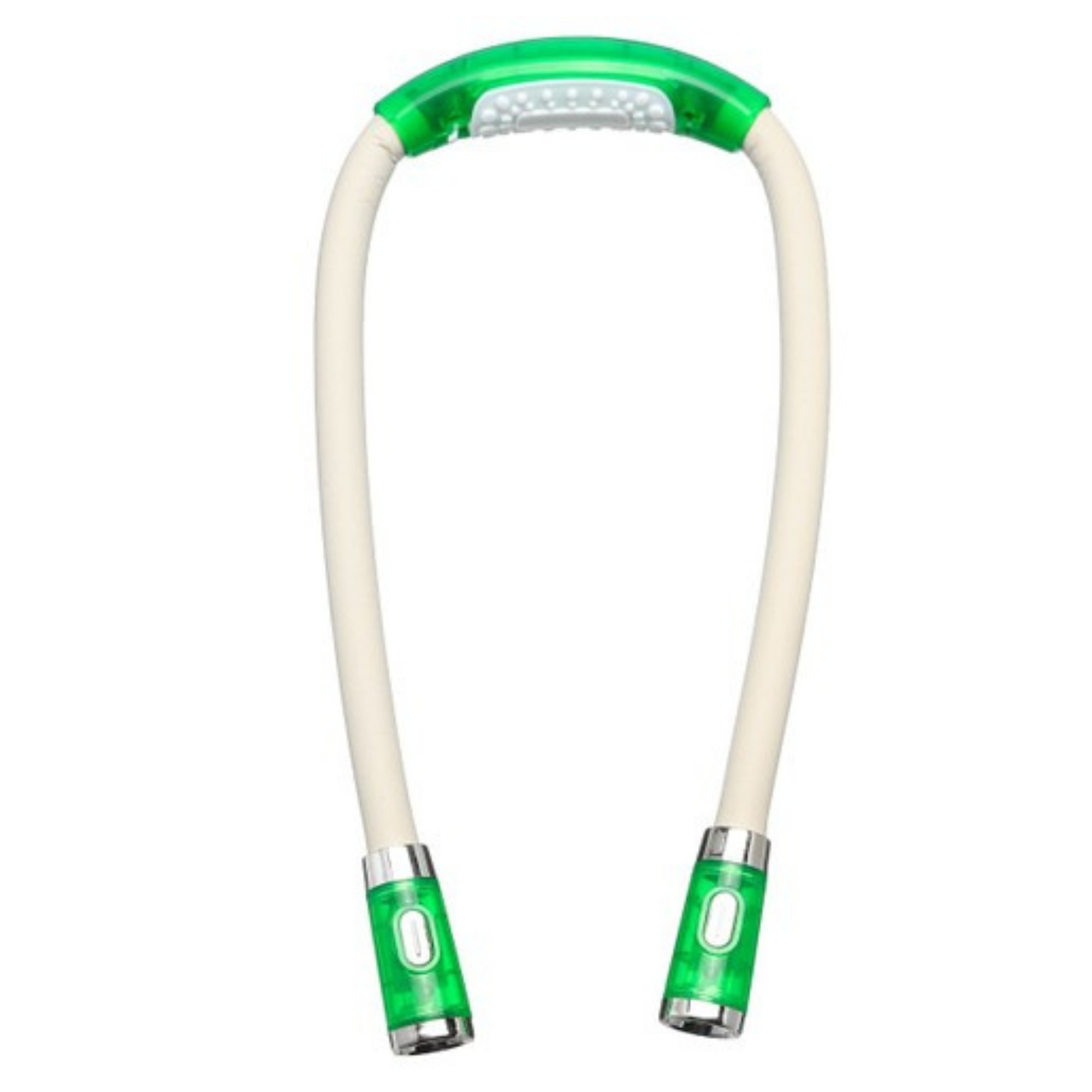 Hands-Free LED Flexible Neck Light worn around the neck, showcasing its flexible design and bright LED lights.