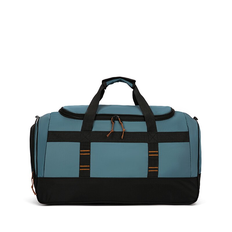 Oxford Cloth Waterproof Men Travel Bag in solid color, showcasing its large capacity and zipper closure, ideal for travel and business use.