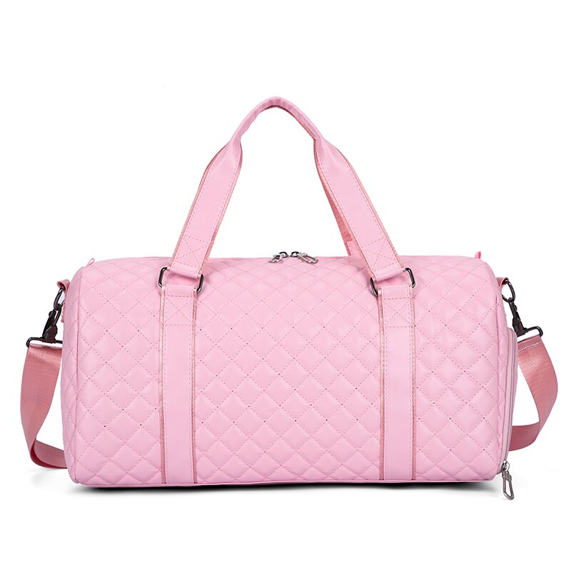 PU Leather Men's Fitness Travel Bag in black, featuring a large capacity and soft handle, ideal for travel and fitness.