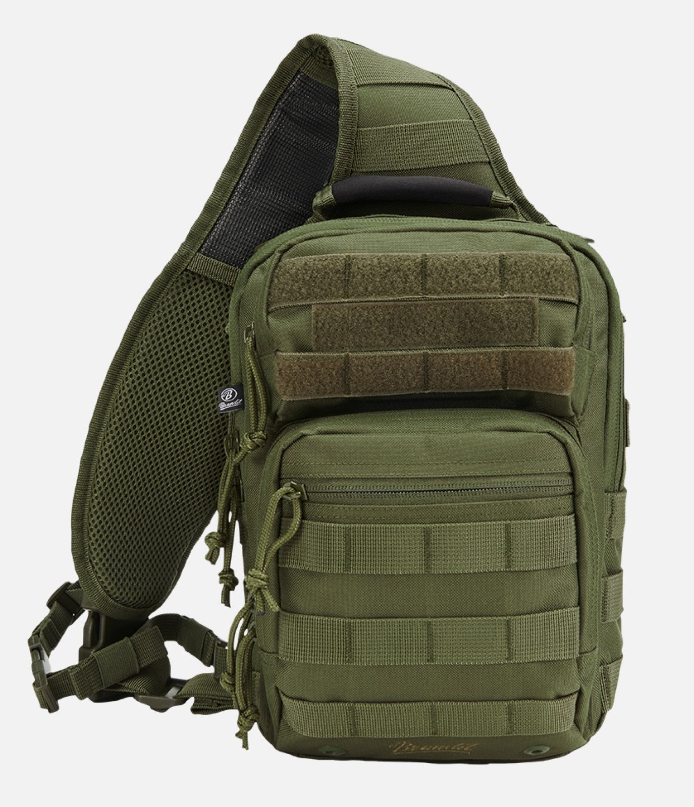 US Cooper Every Day Carry Sling shoulder bag in black, showcasing its durable polyester fabric, adjustable strap, and multiple pockets for organization.