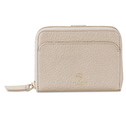 BELGRAVIA Zipper Wallet made of premium Italian leather with RFID protection, featuring a magnetic clasp and multiple card slots.