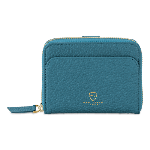 BELGRAVIA Zipper Wallet made of premium Italian leather with RFID protection, featuring a magnetic clasp and multiple card slots.