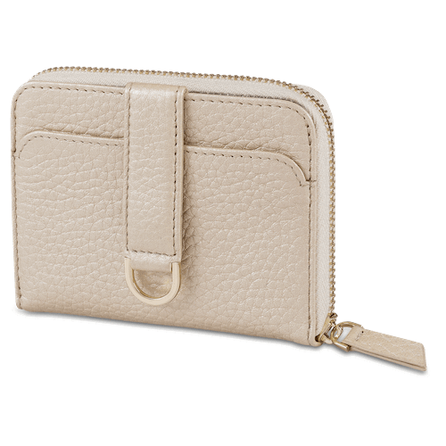 BELGRAVIA Zipper Wallet made of premium Italian leather with RFID protection, featuring a magnetic clasp and multiple card slots.