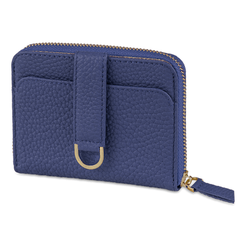 BELGRAVIA Zipper Wallet made of premium Italian leather with RFID protection, featuring a magnetic clasp and multiple card slots.