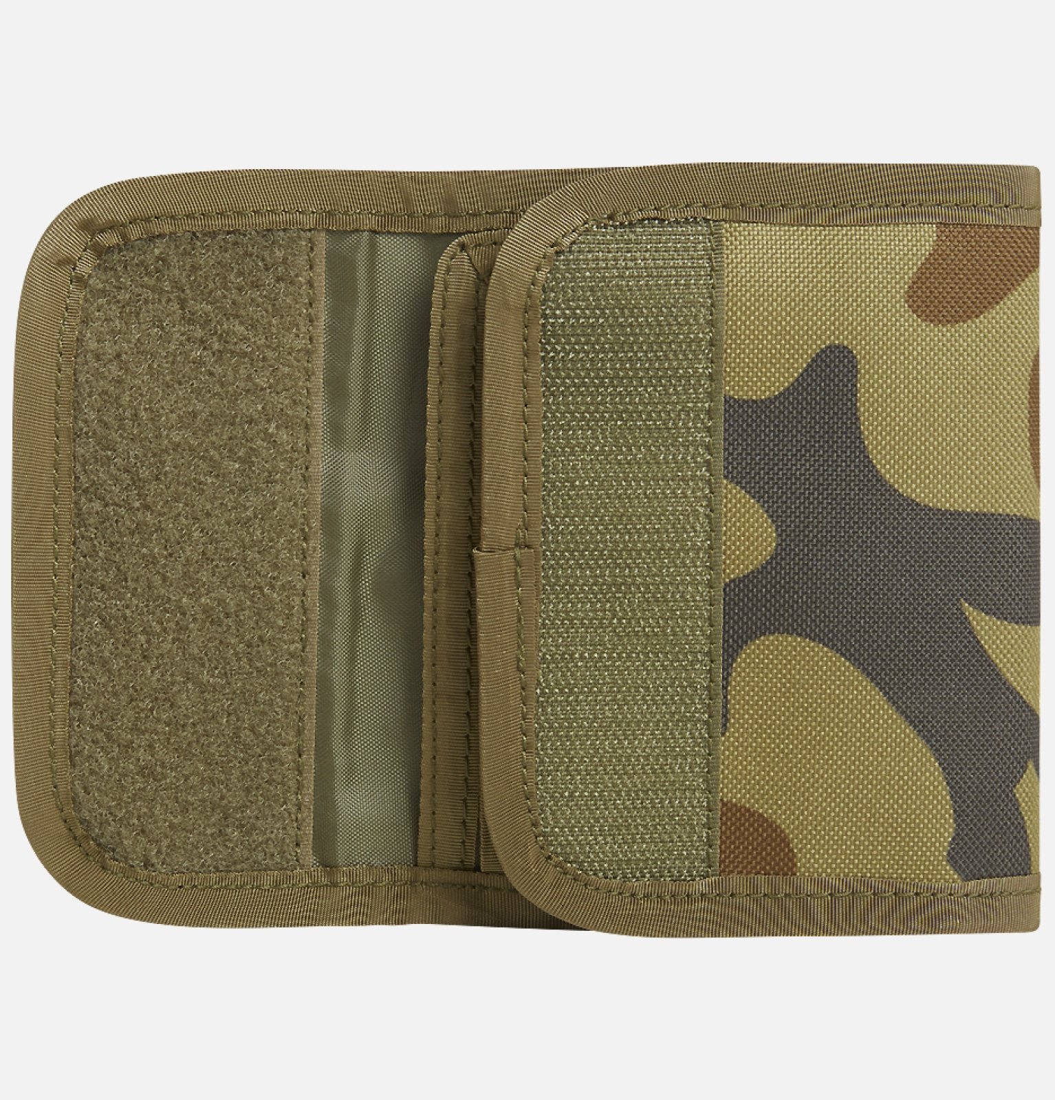 Brandit Wallet no. 5 in robust 600DEN polyester, featuring multiple compartments, zip coin section, and stylish design.