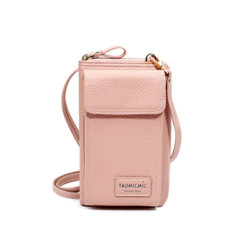 A stylish Casual Small Wallet with Strap for Women, featuring a soft PU texture, zipper closure, and trendy letter detailing, perfect for everyday use.