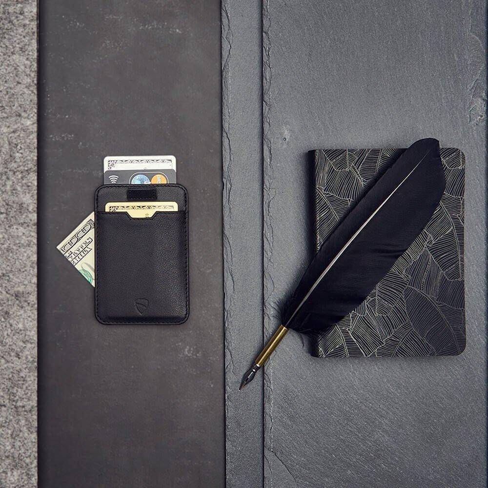 CHELSEA Card Holder made of luxurious Italian leather, featuring multiple pockets for cards and RFID protection.