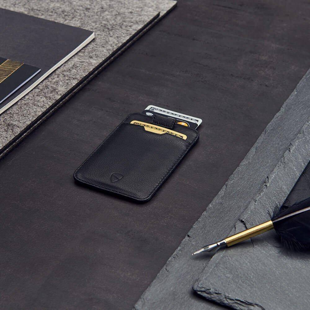 CHELSEA Card Holder made of luxurious Italian leather, featuring multiple pockets for cards and RFID protection.